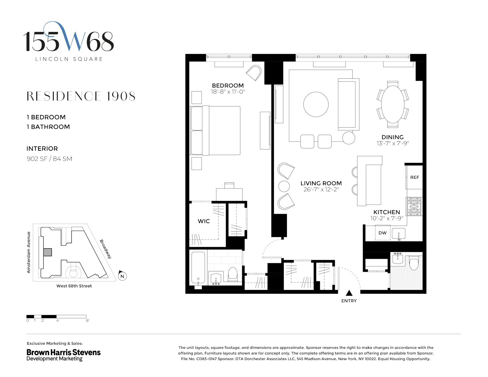 Floorplan for 155 West 68th Street, 1908