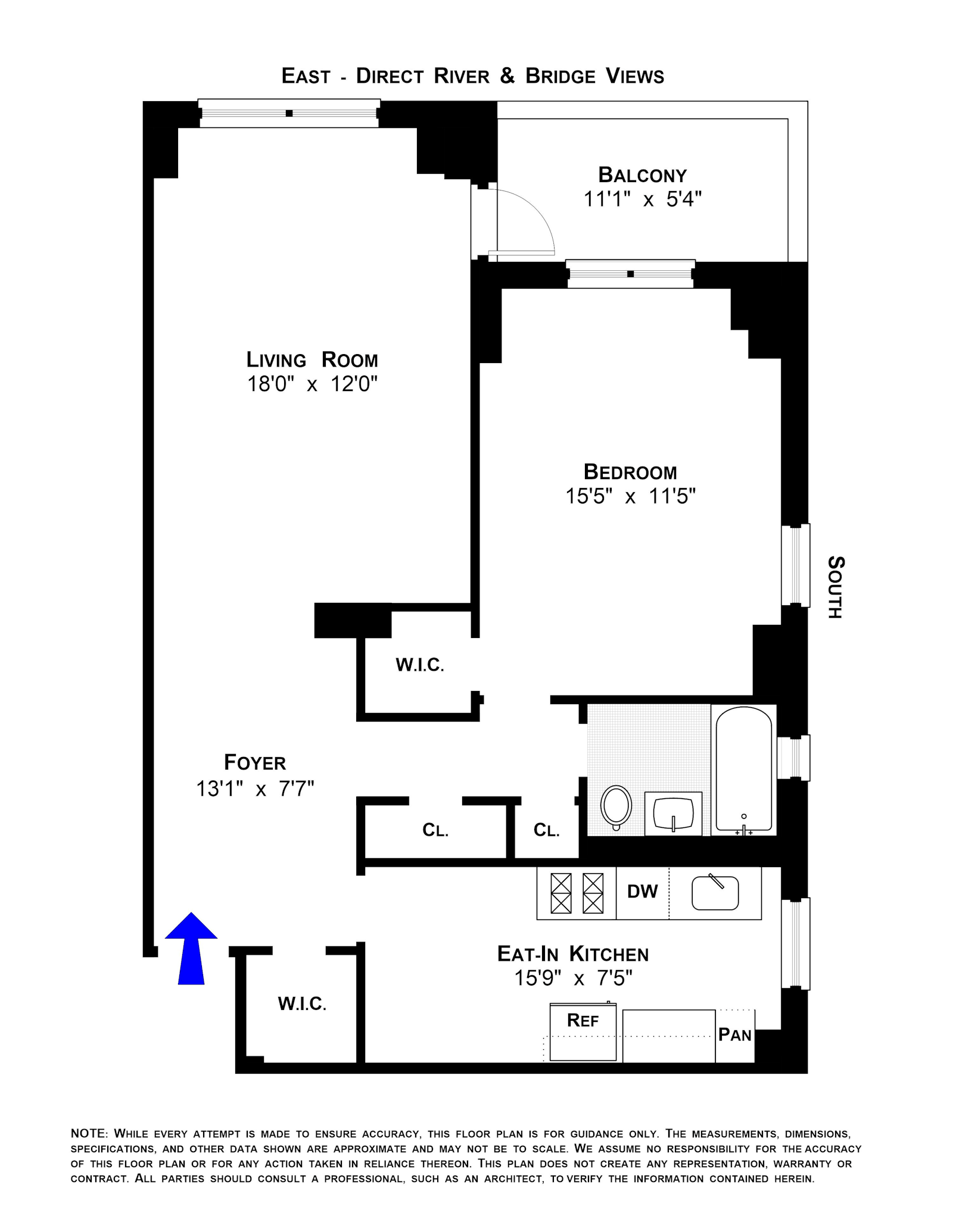 Floorplan for 455 FDR Drive, B807
