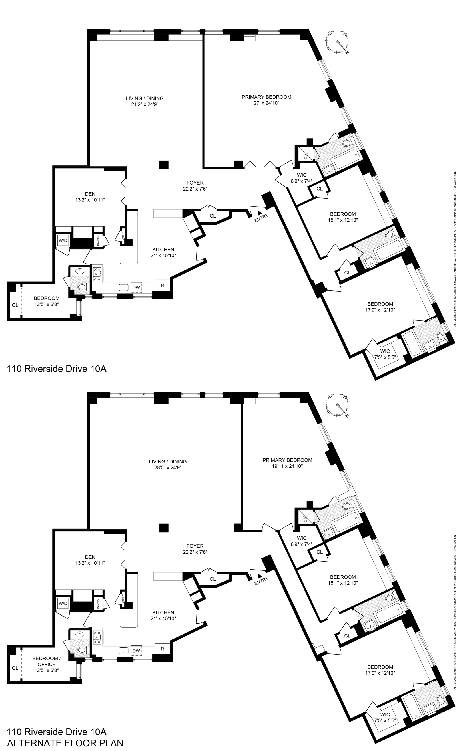 Floorplan for 110 Riverside Drive, 10A