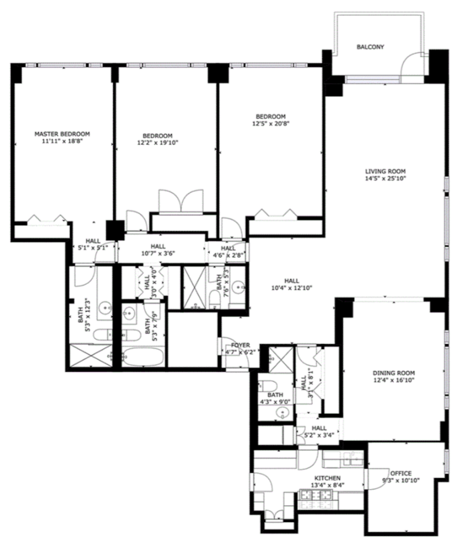 Floorplan for 303 East 57th Street, 28F