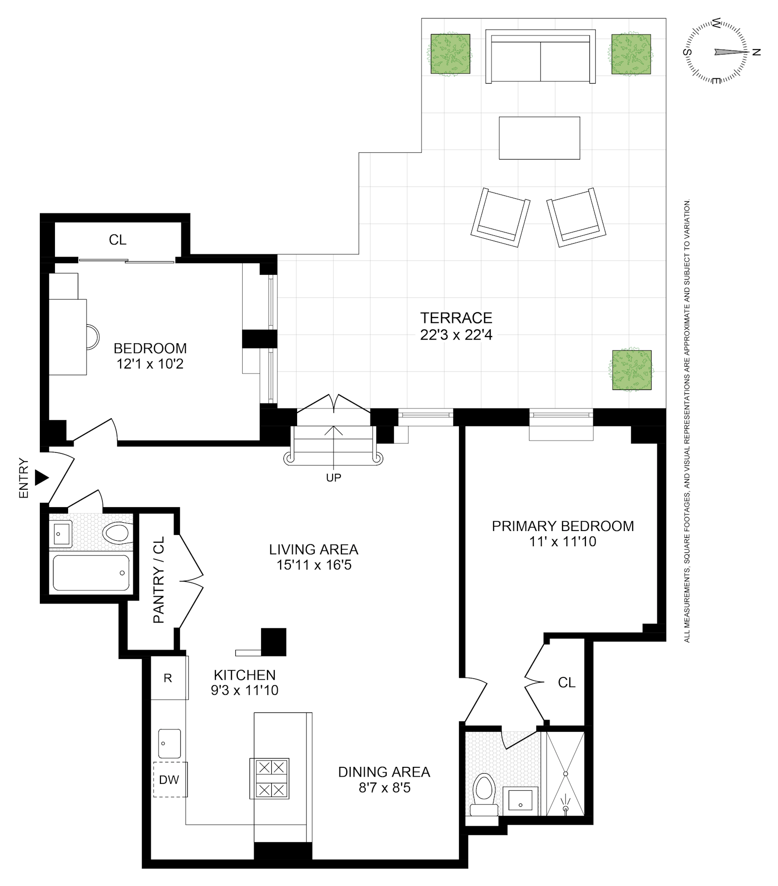 Floorplan for 2166 Broadway, 4E
