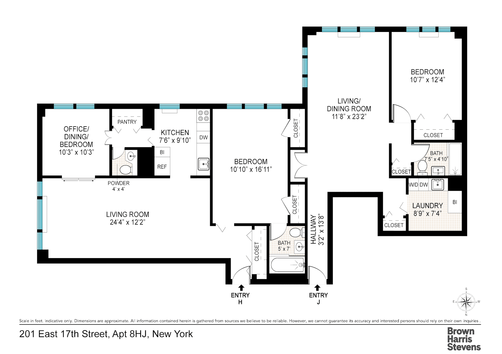 Floorplan for 201 East 17th Street, 8HJ