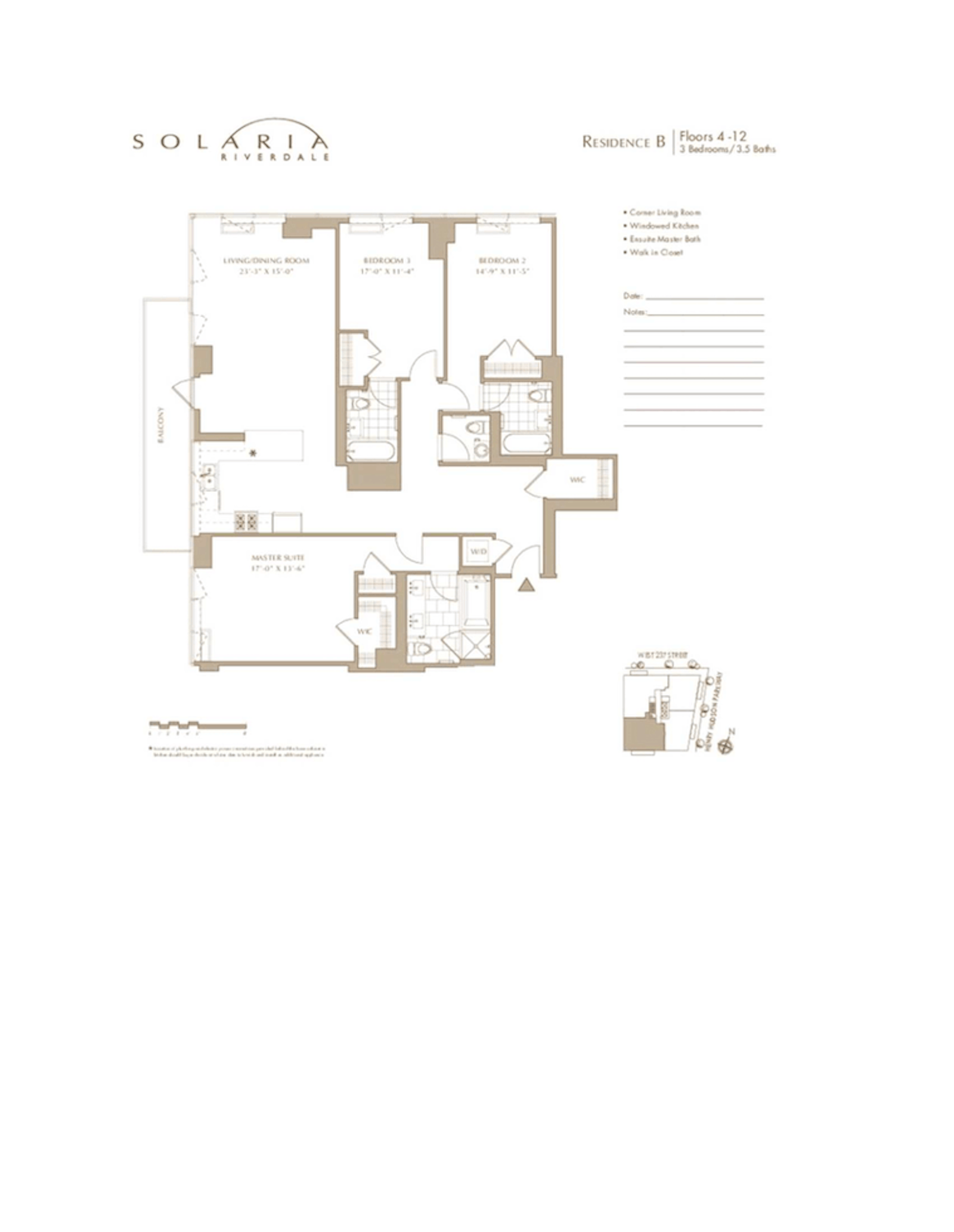 Floorplan for 640 West 237th Street, 8B
