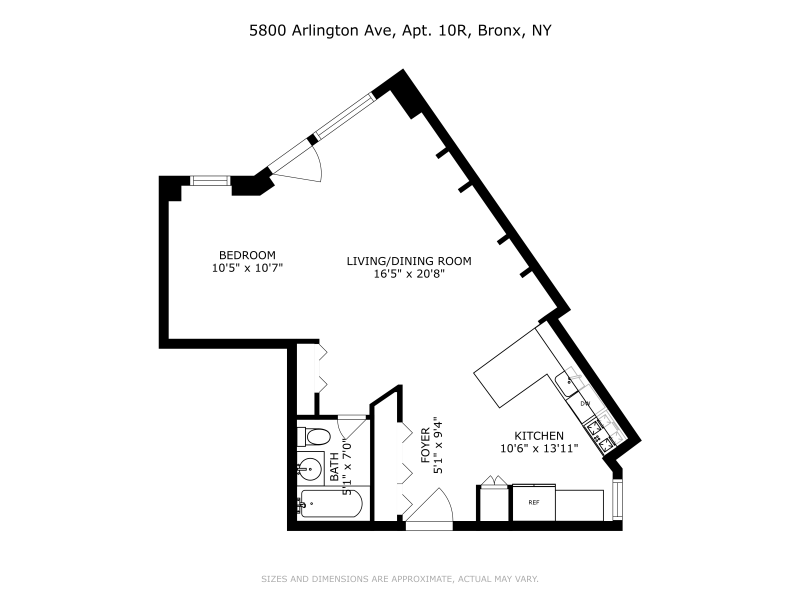 Floorplan for 5800 Arlington Avenue, 10R