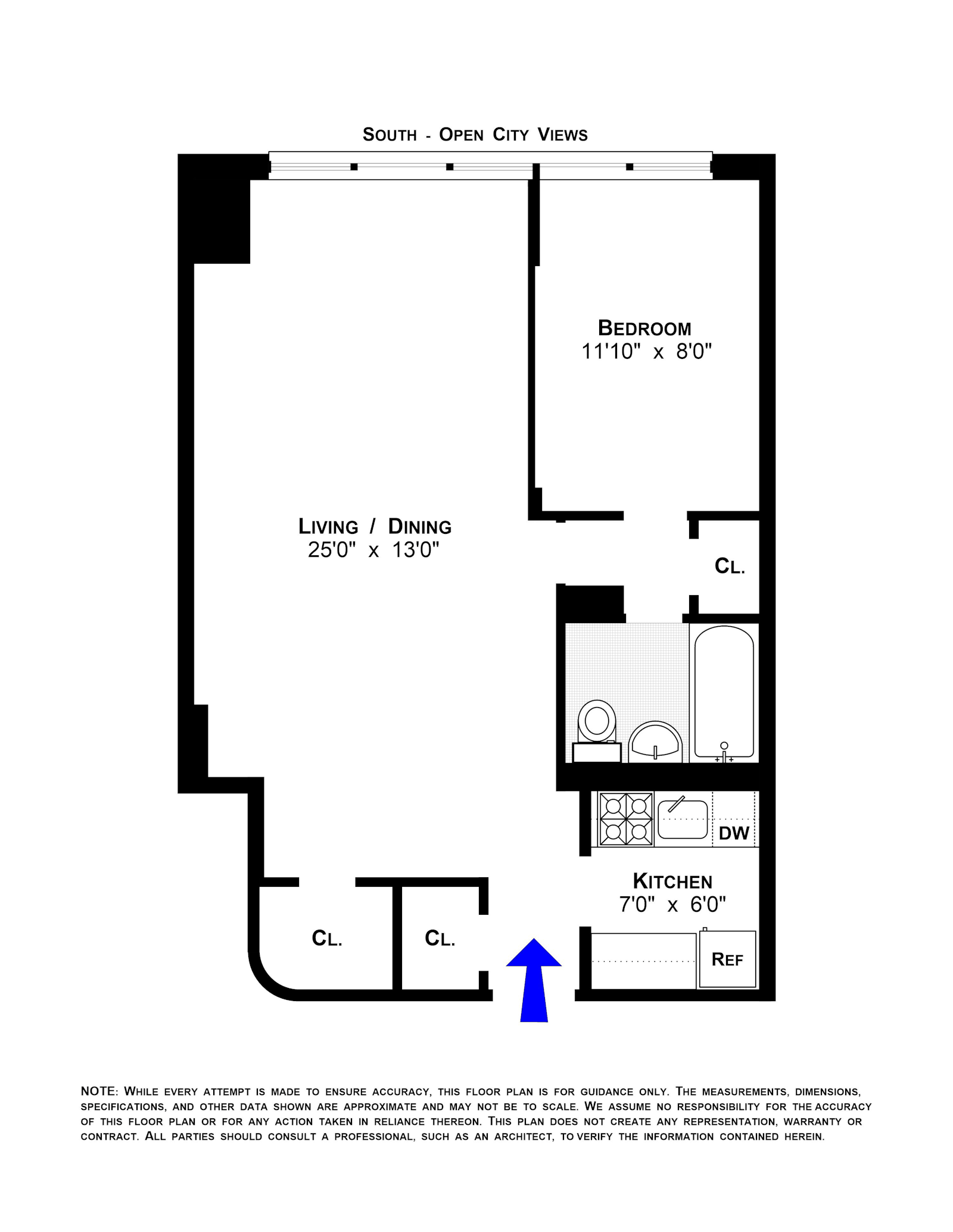 Floorplan for 155 East 34th Street, 15H