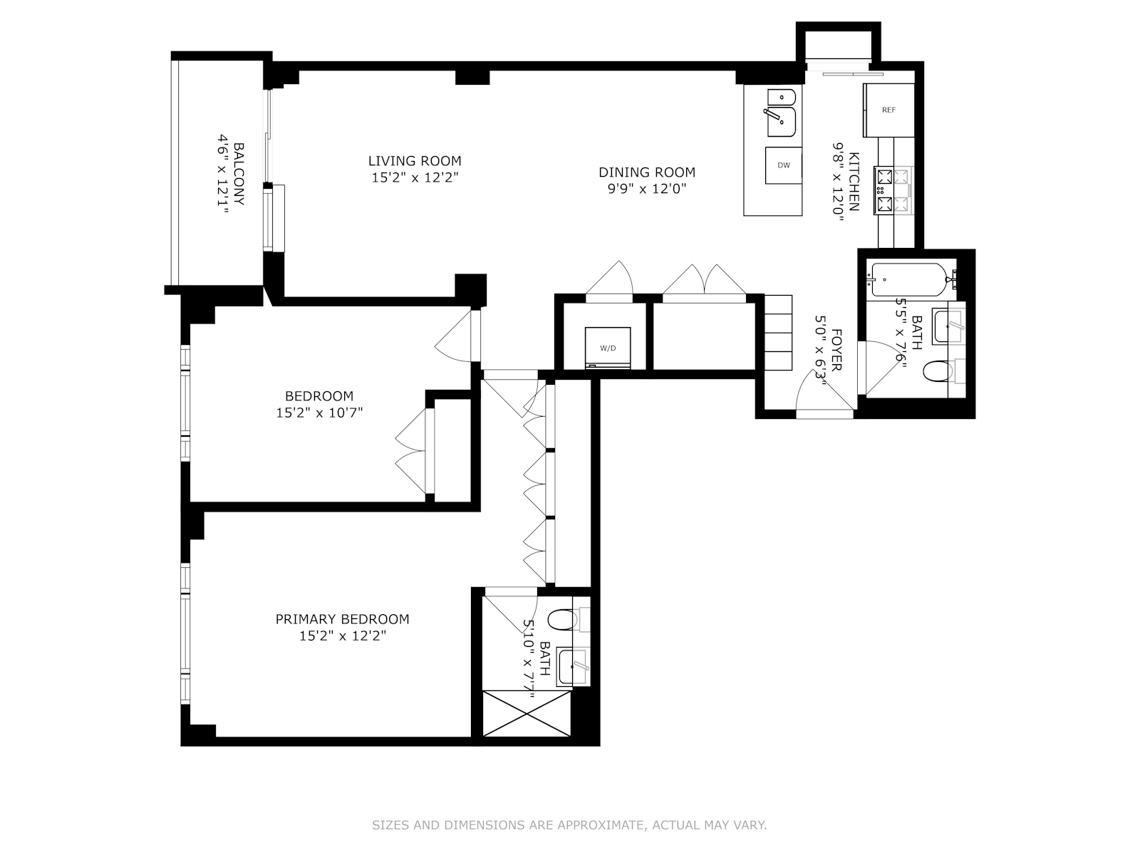 Floorplan for 106 -20 70th Ave, 4A