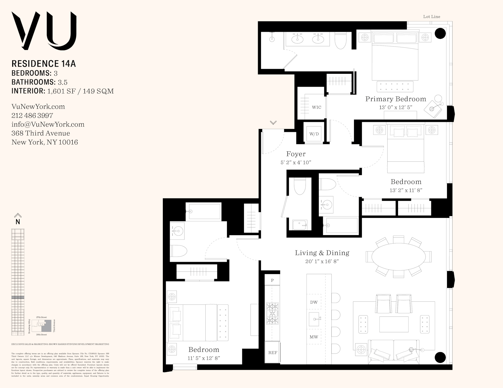 Floorplan for 368 Third Avenue, 14A