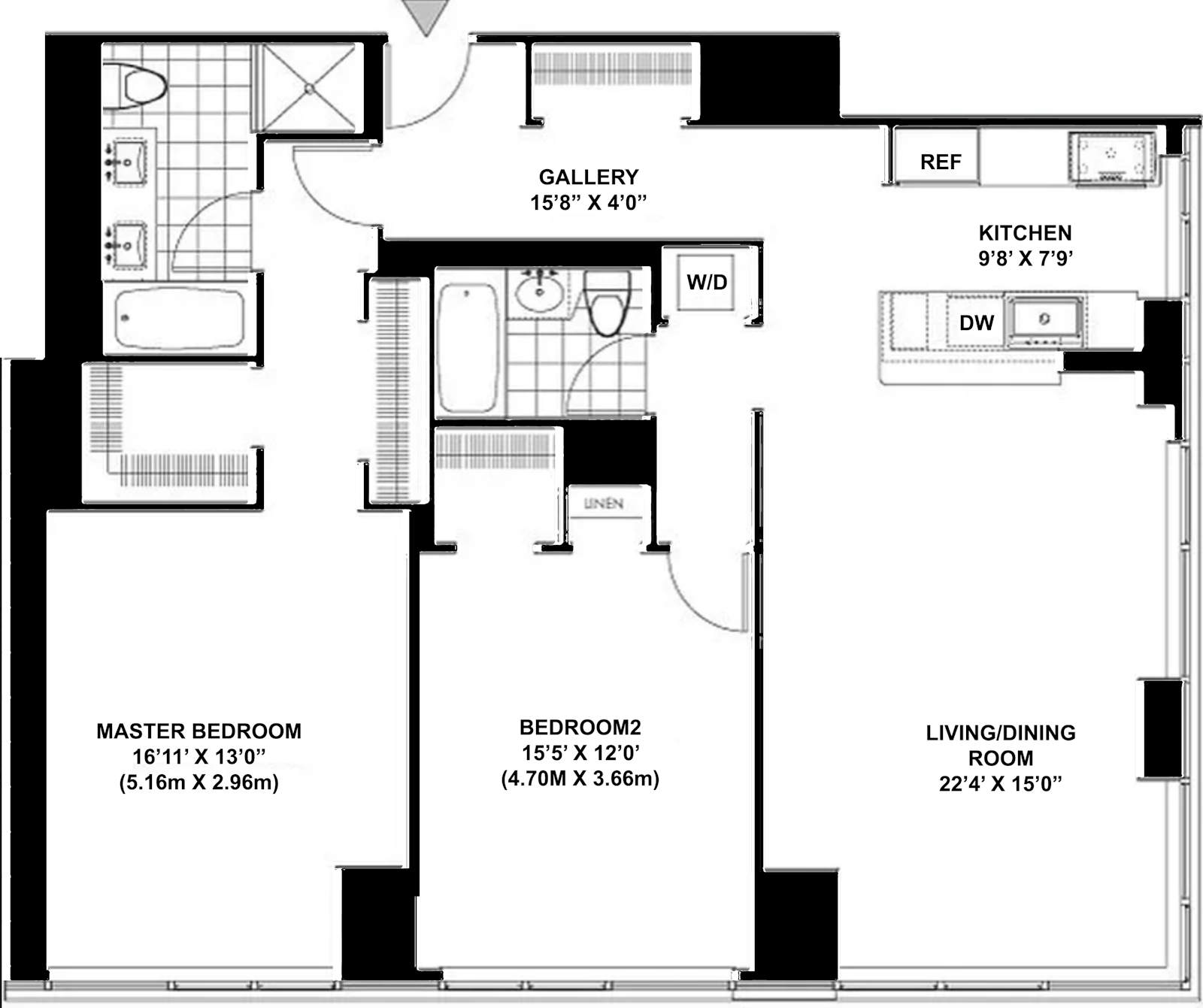 Floorplan for 10 West End Avenue, 12H