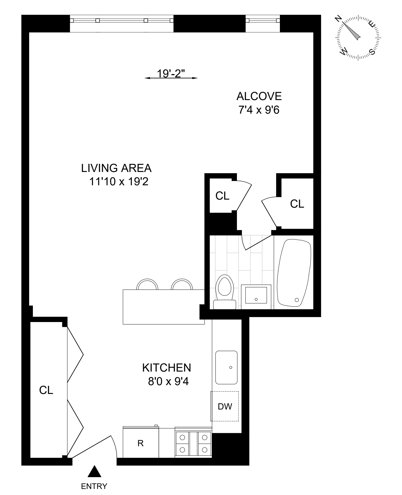 Floorplan for 200 East 28th Street, 4E