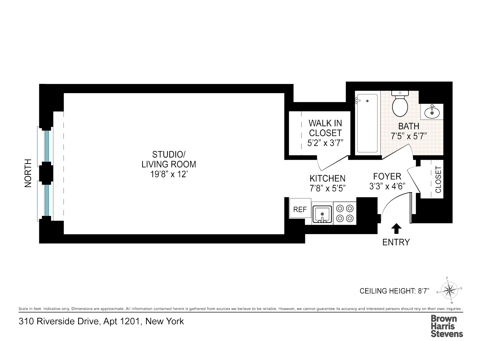 Floorplan for 310 Riverside Drive, 1201