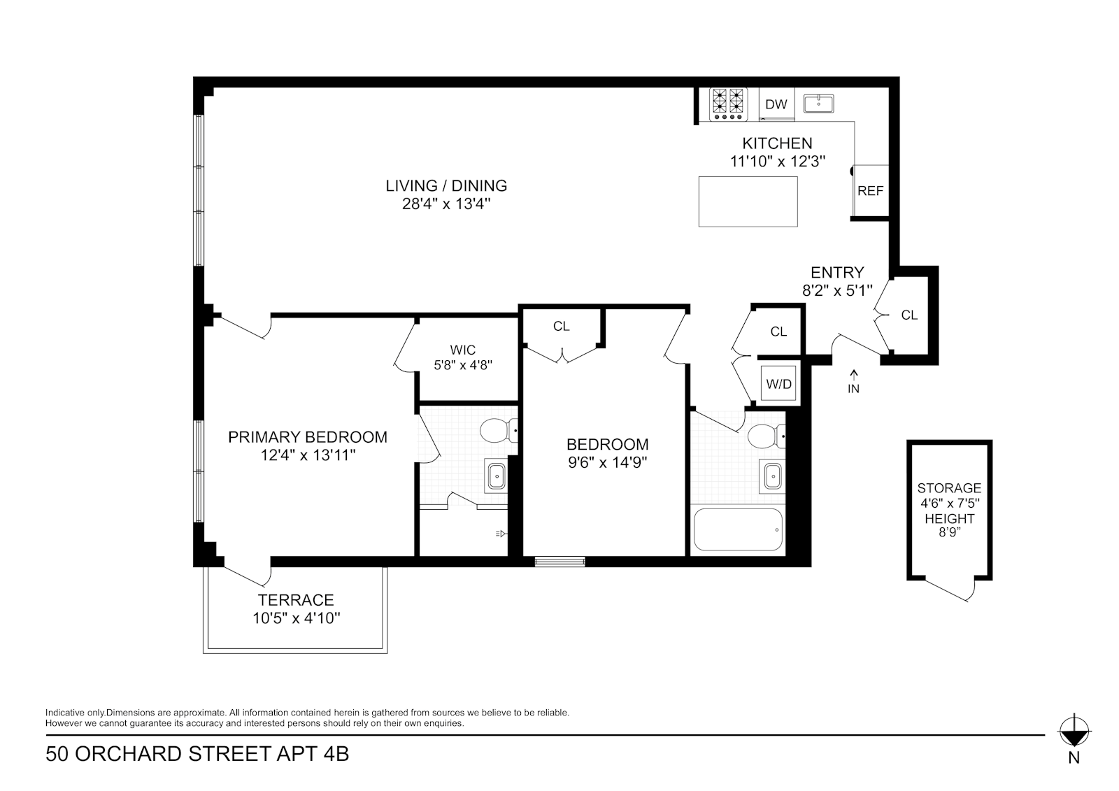Floorplan for 50 Orchard Street, 4B
