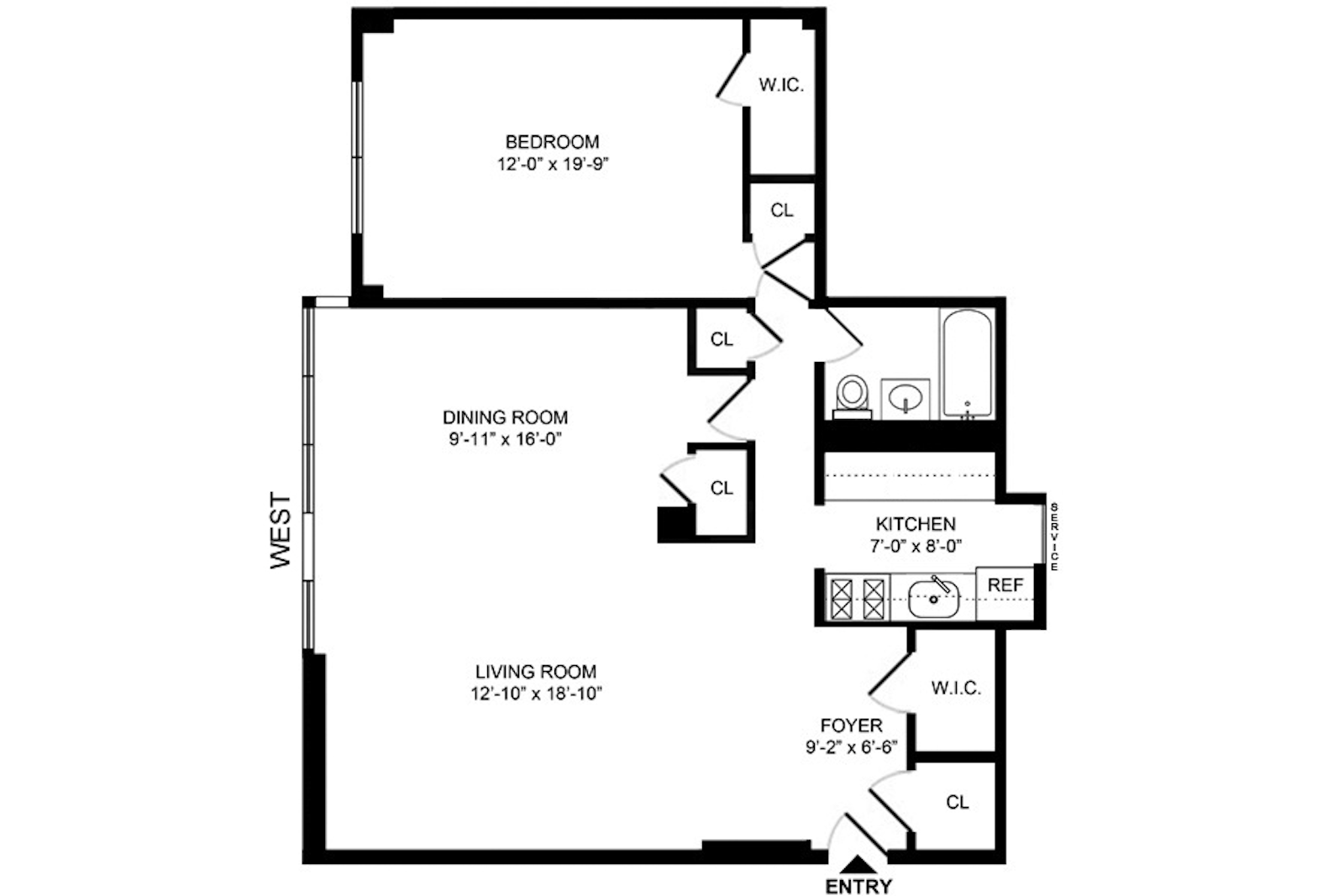 Floorplan for 1175 York Avenue, 10L