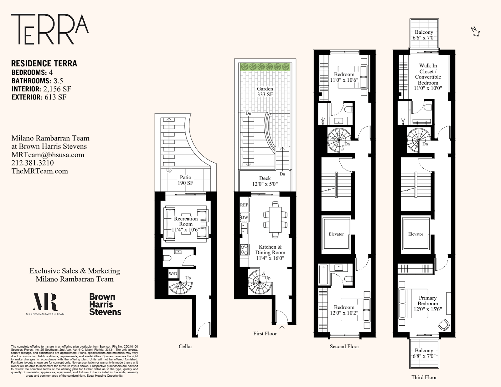 Floorplan for 240 West 123rd Street, TERRA