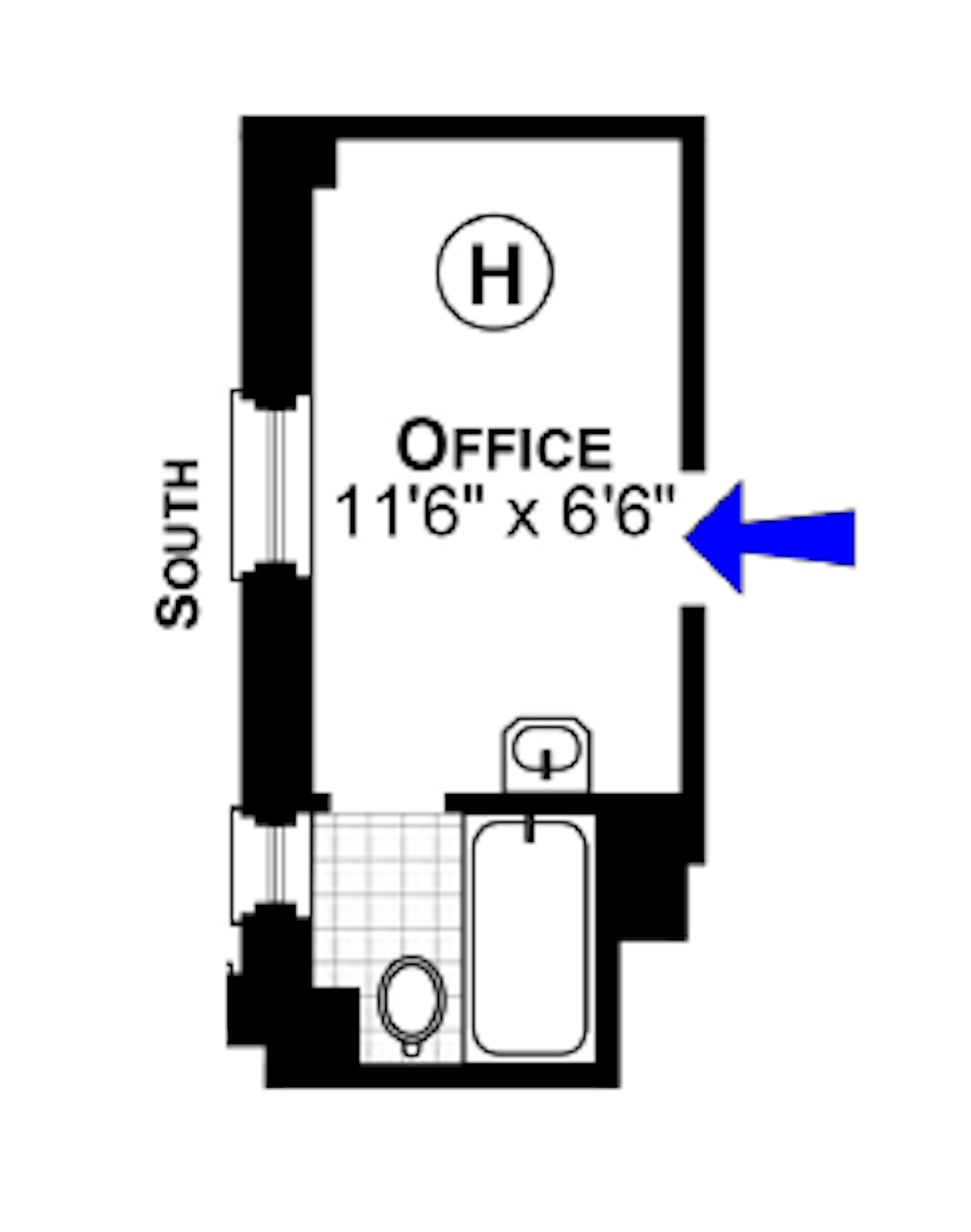 Floorplan for 345 West 88th Street, 5H