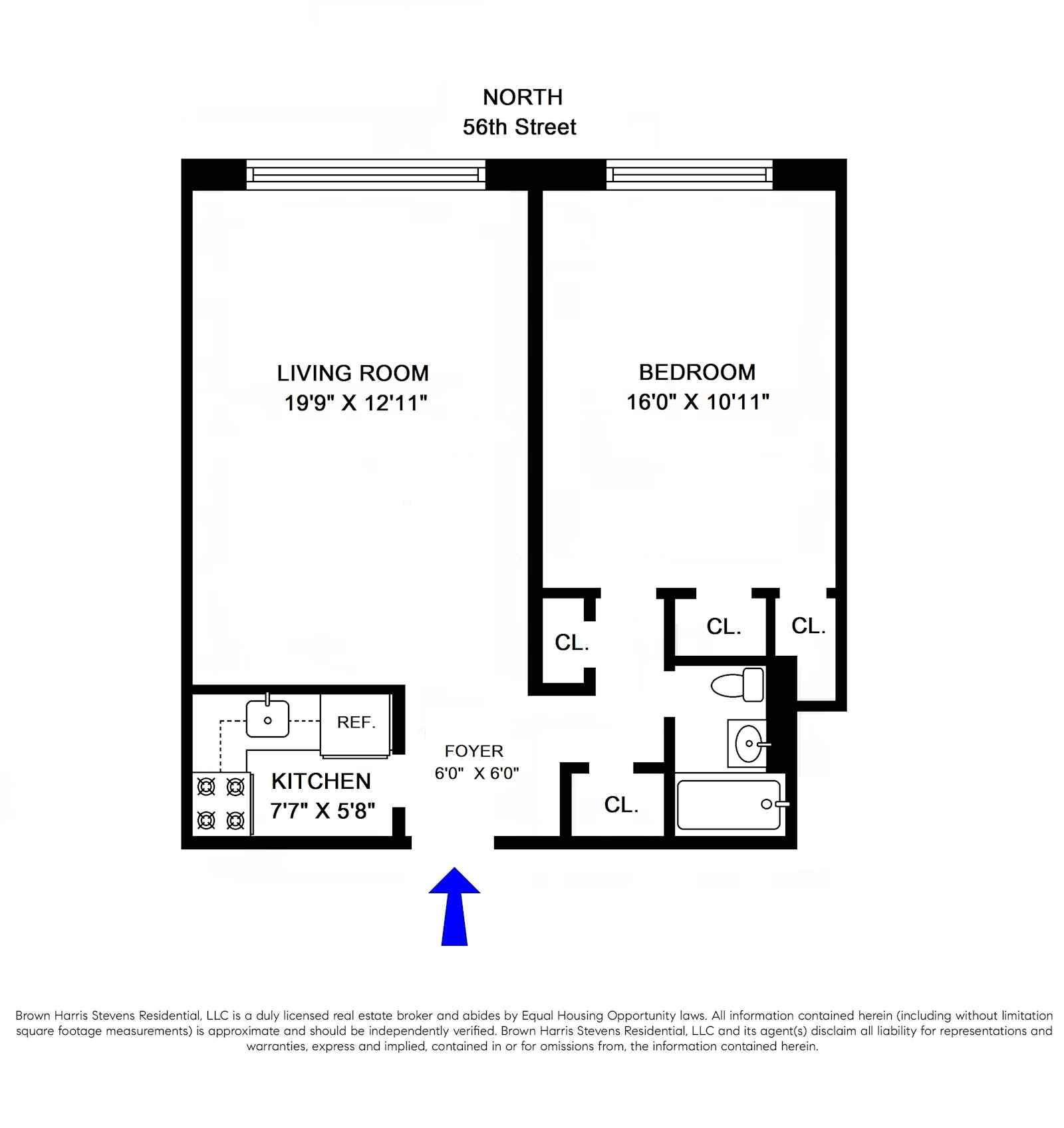 Floorplan for 140 East 56th Street, 2H