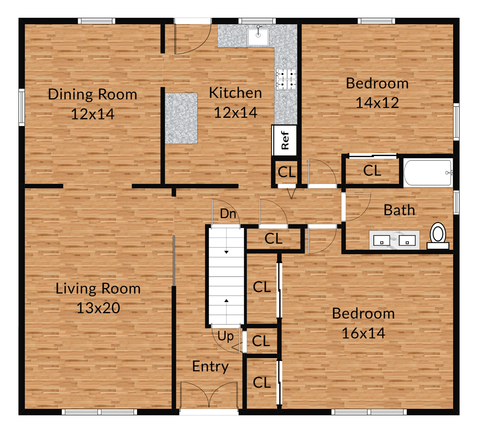 Floorplan for 93 Crotona Avenue