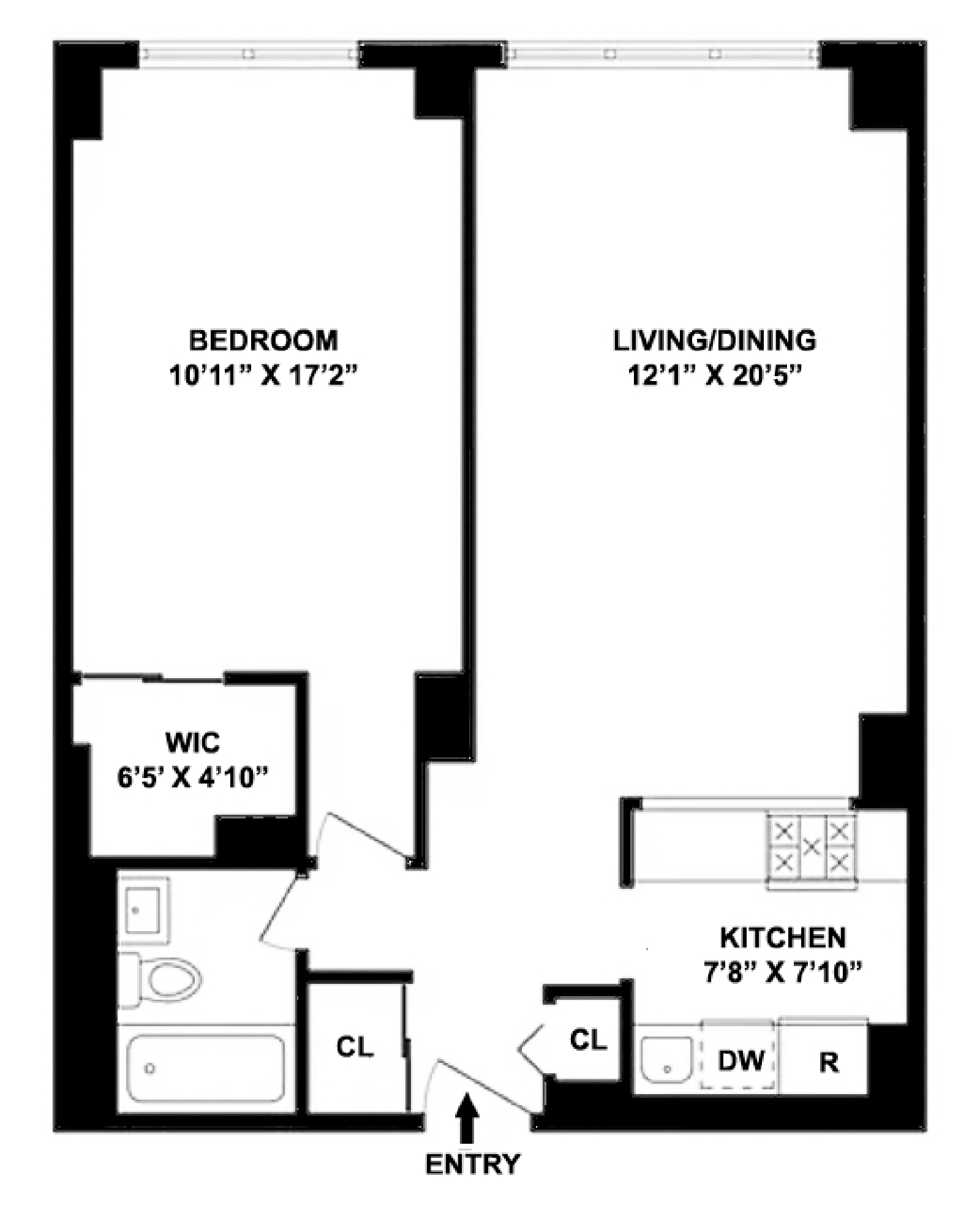 Floorplan for 330 Third Avenue, 7H