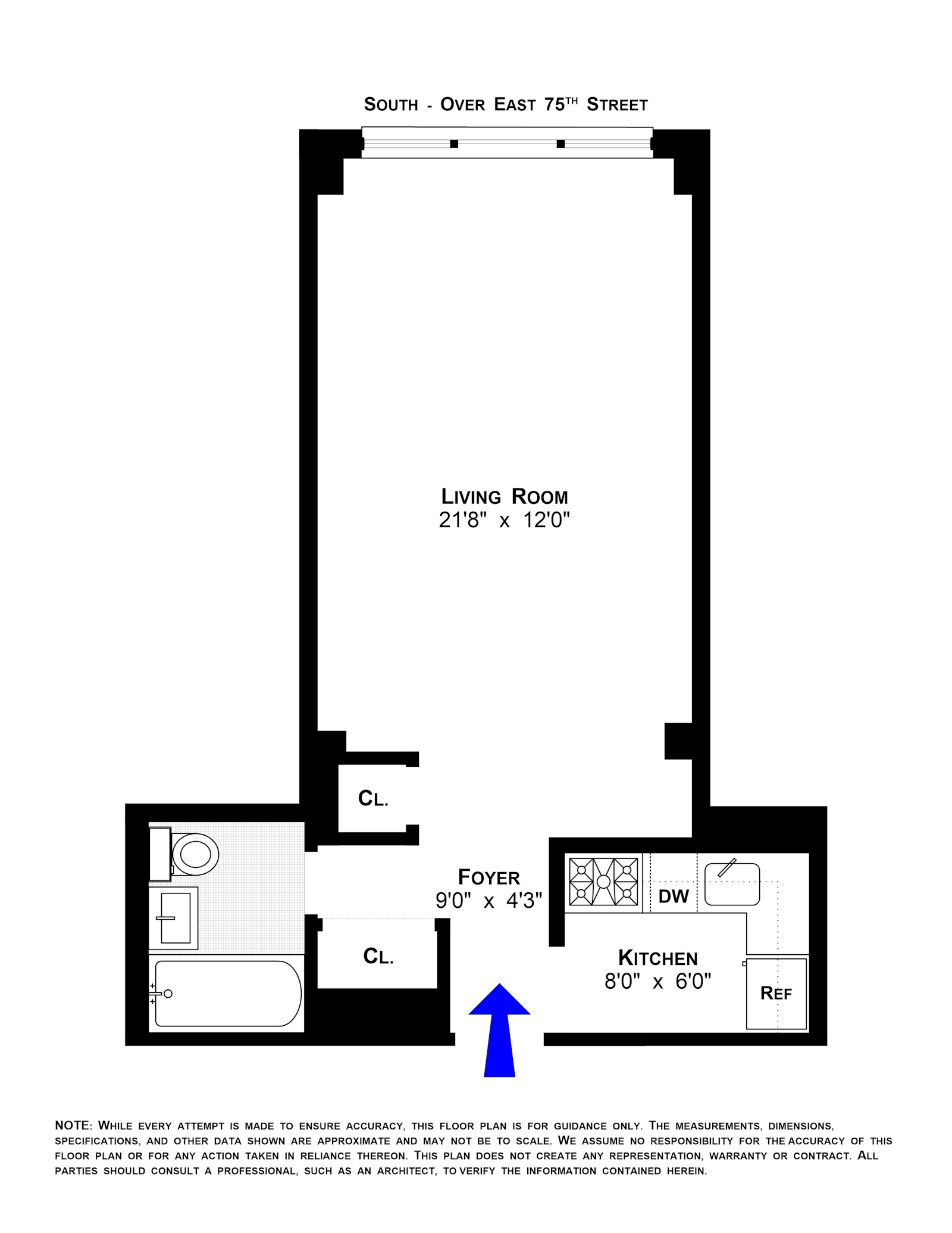 Floorplan for 333 East 75th Street, 11D