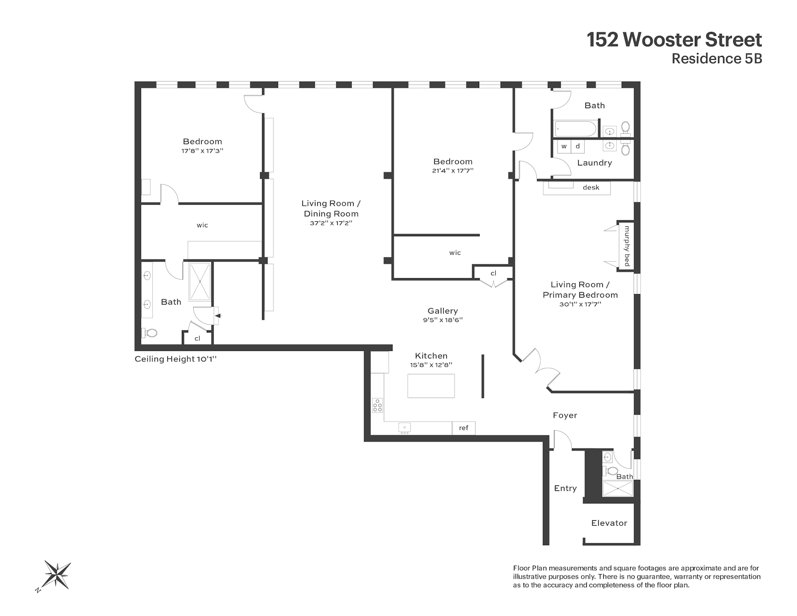 Floorplan for 152 Wooster Street