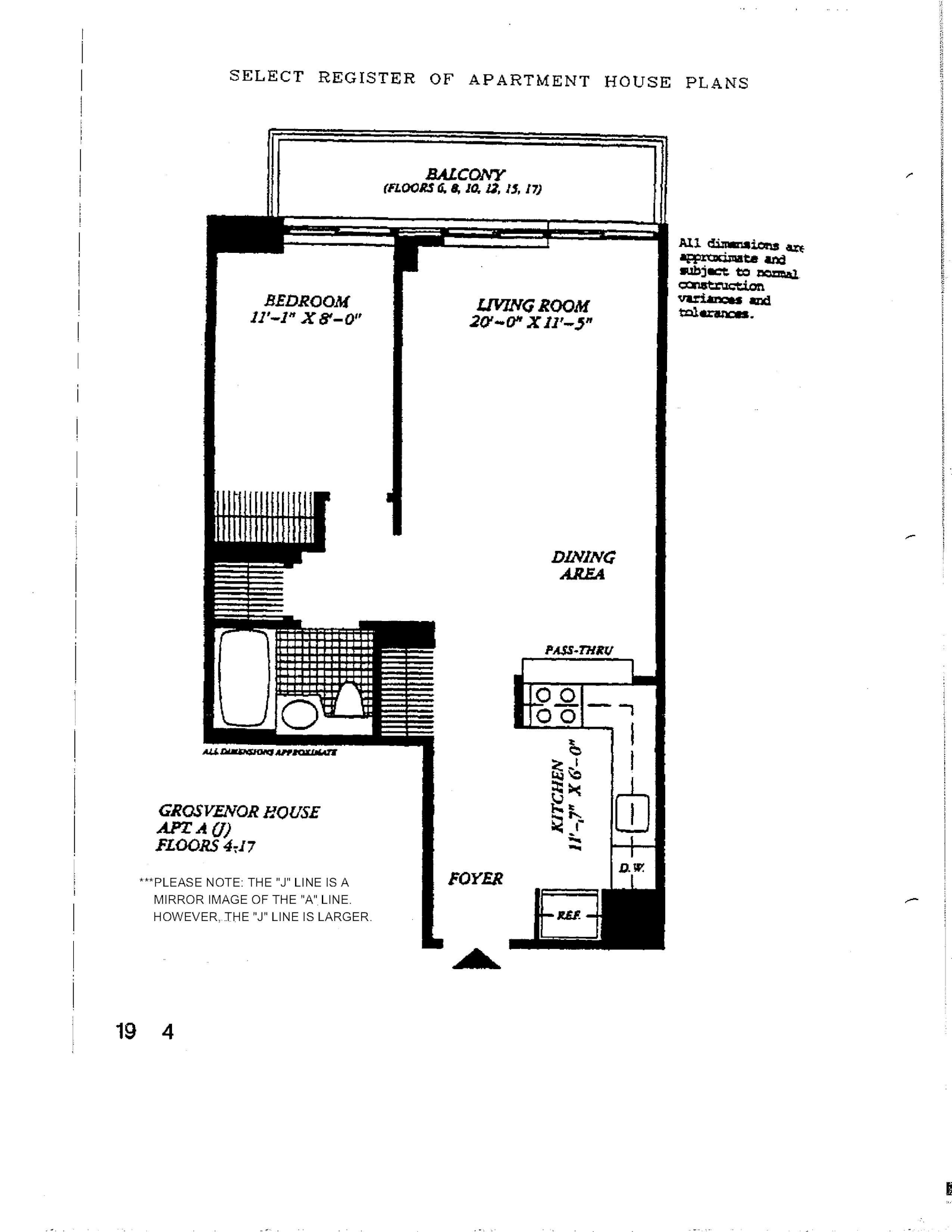 Floorplan for 22 West 15th Street, 10J