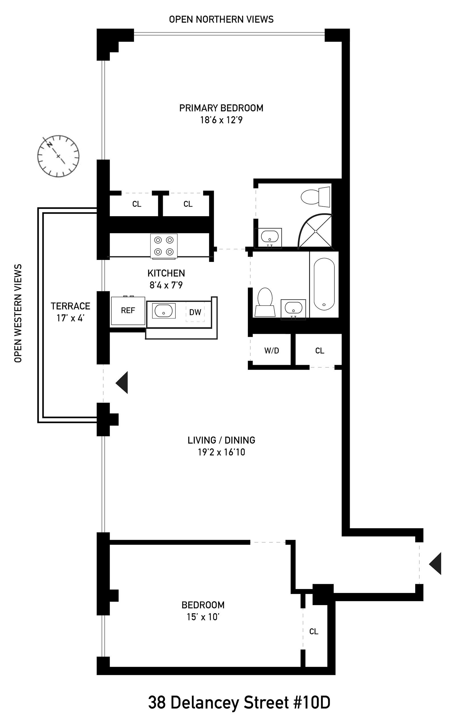 Floorplan for 38 Delancey Street, 10D