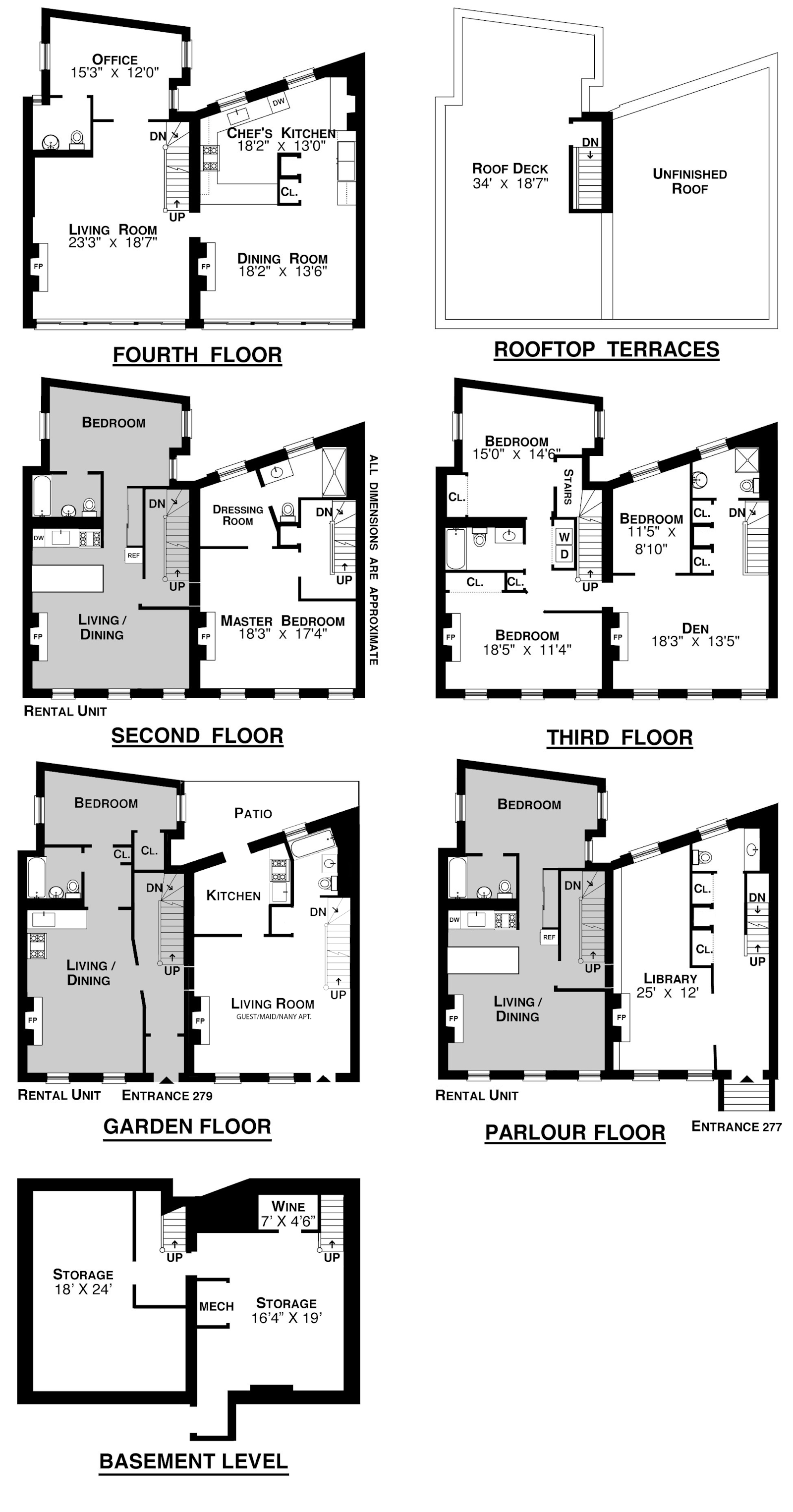 Floorplan for 277 -279 West 12th Street