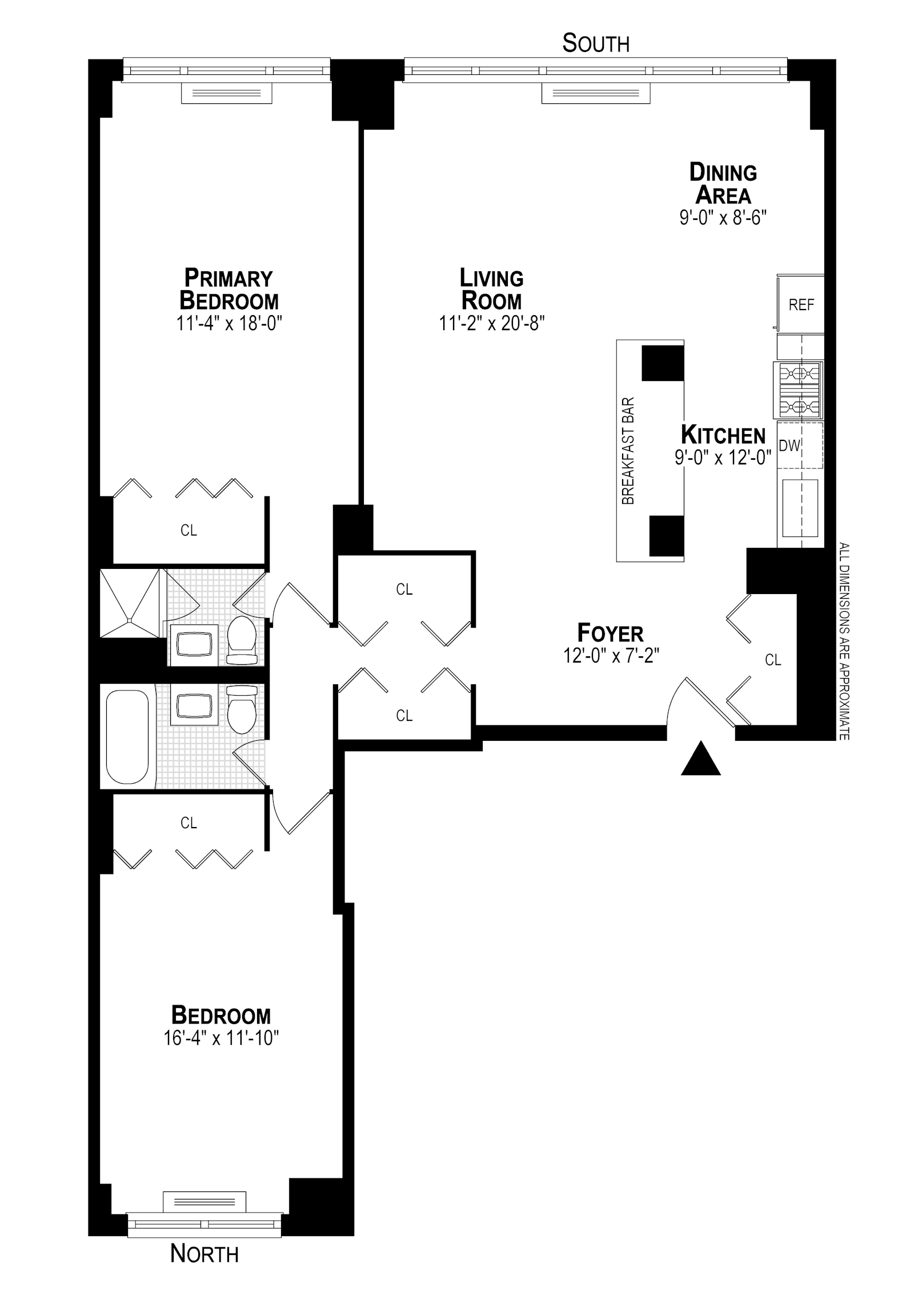 Floorplan for 7 East 14th Street, 905