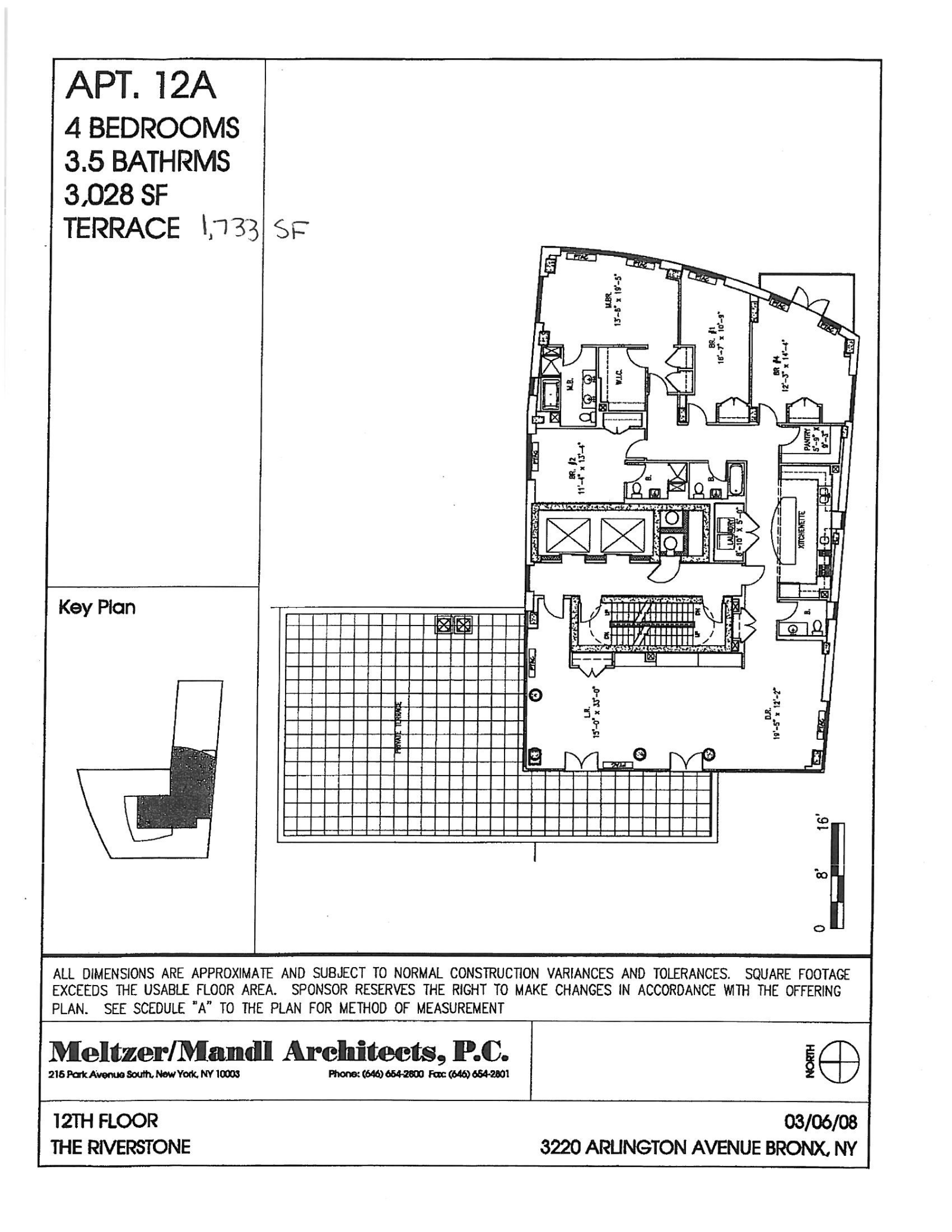 Floorplan for 3220 Arlington Avenue, 12AB