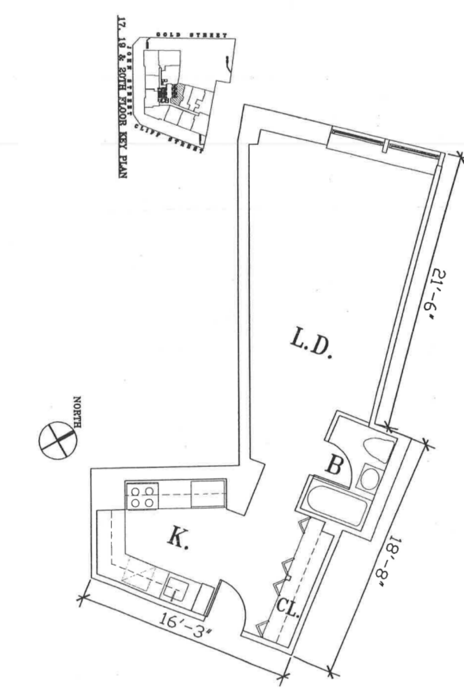 Floorplan for 99 John Street, 1913