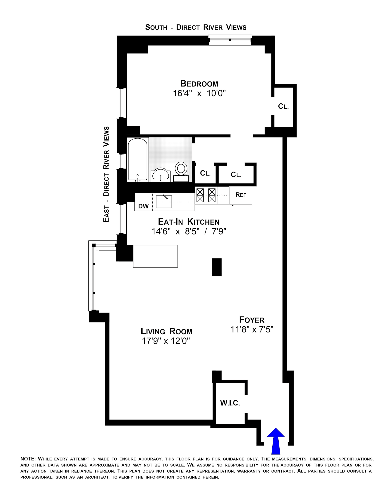 Floorplan for 473 FDR Drive, K801