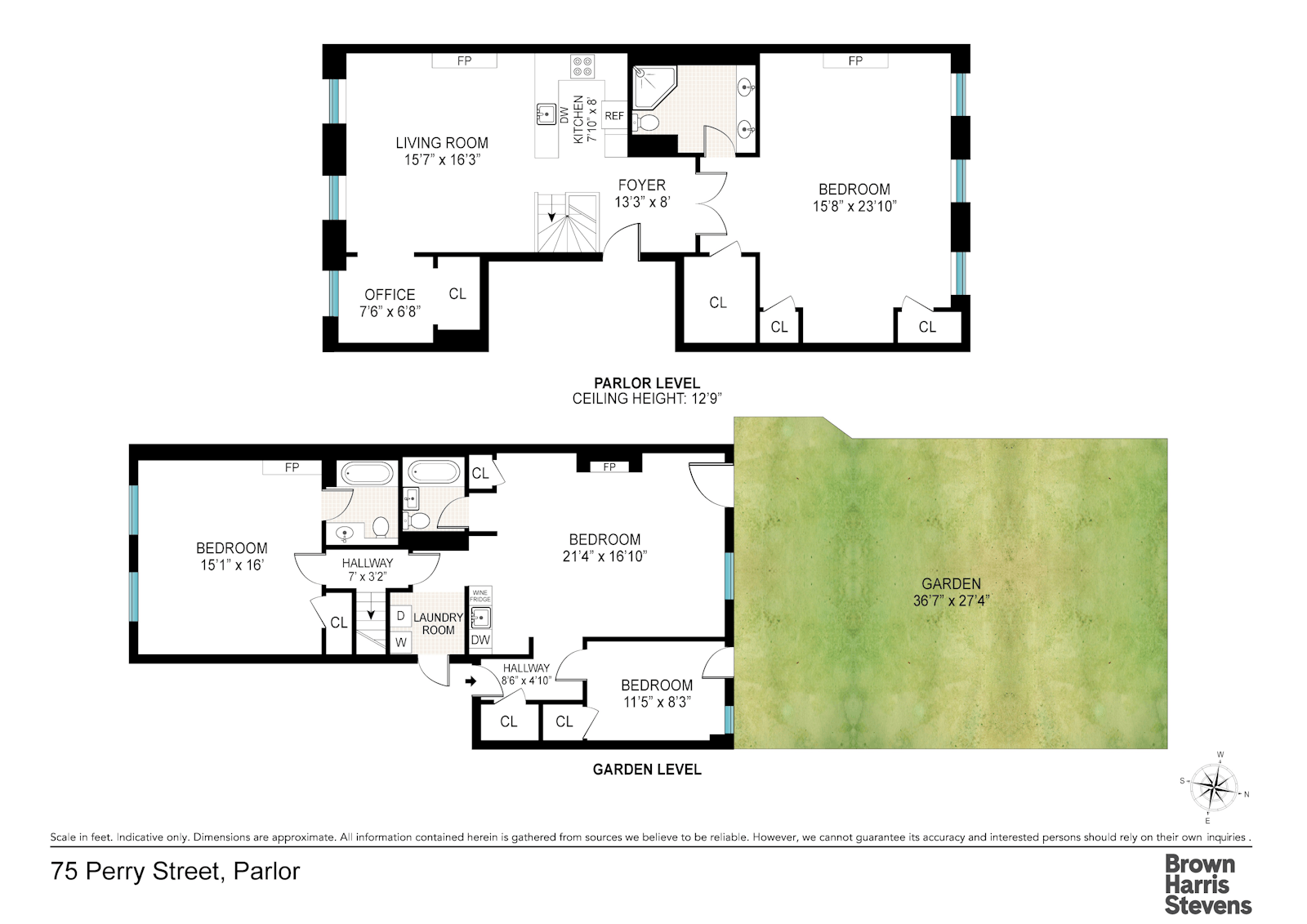 Floorplan for 75 Perry Street, GARDEN