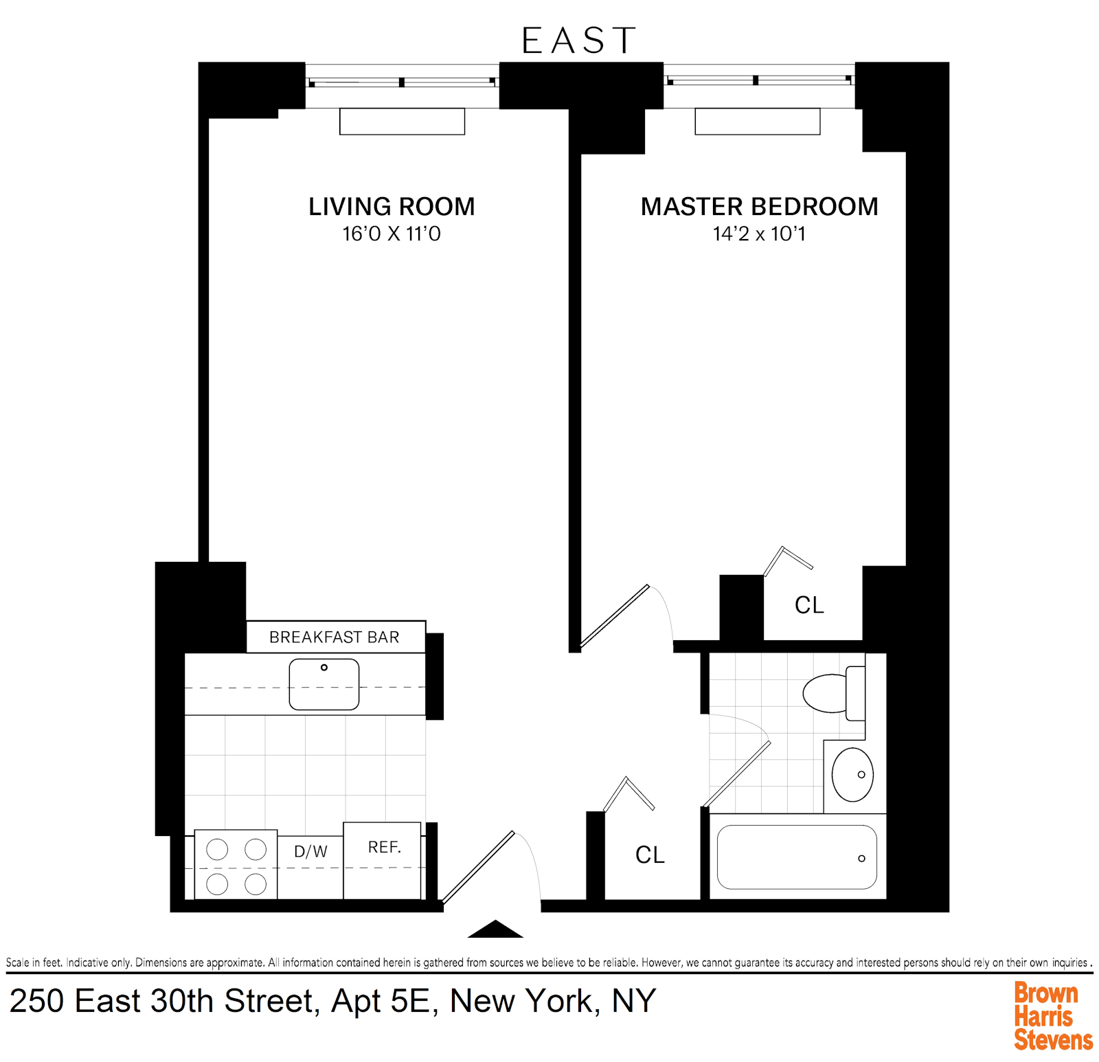 Floorplan for 250 East 30th Street, 5E