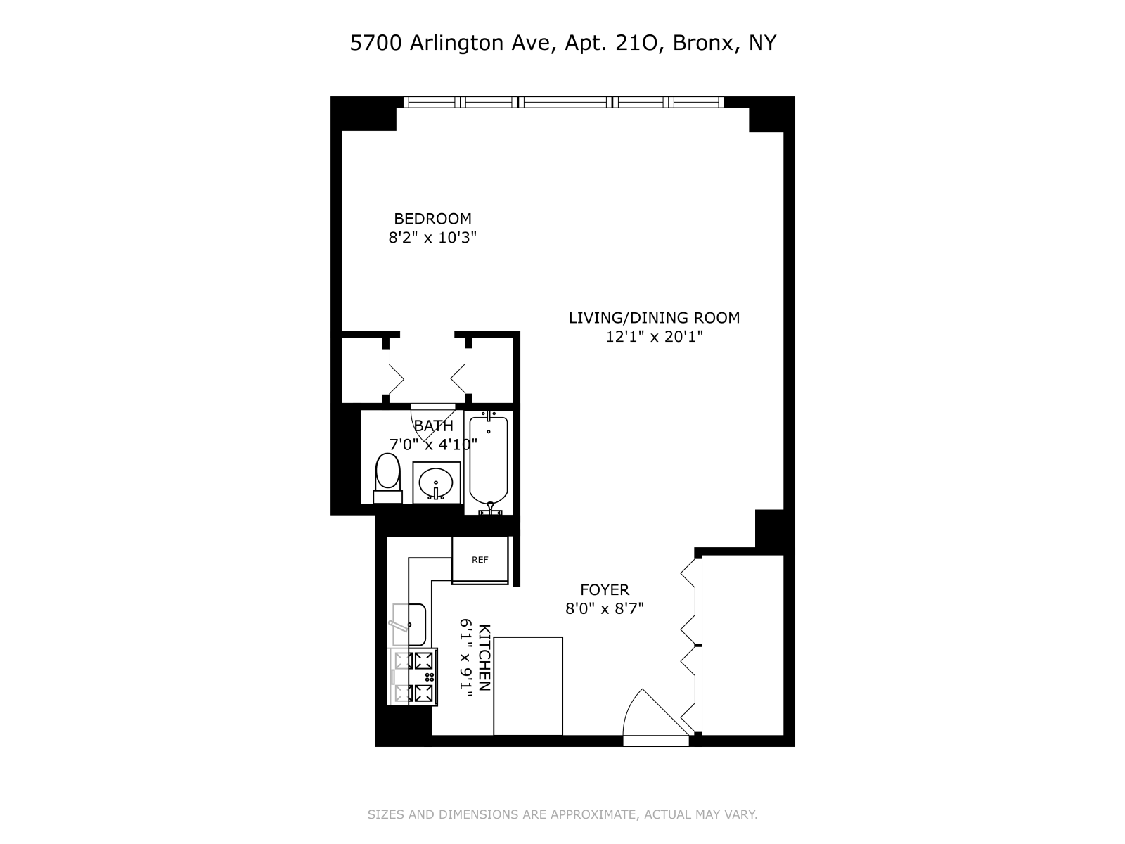 Floorplan for 5700 Arlington Avenue, 21O