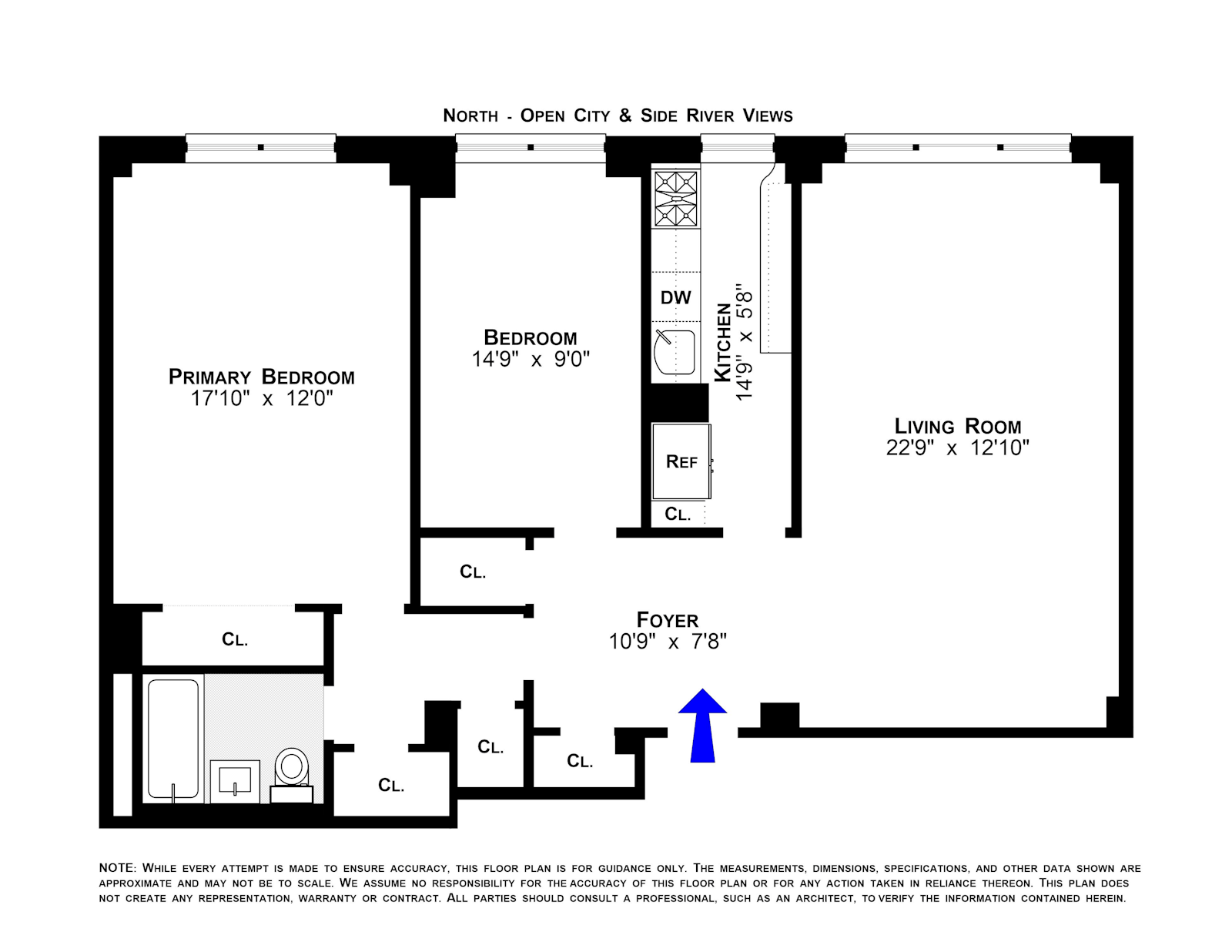 Floorplan for 11 Riverside Drive, 11VE