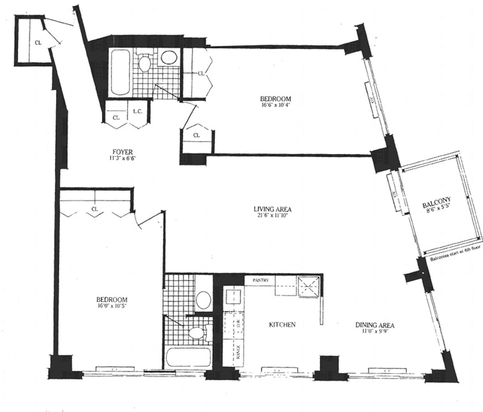 Floorplan for 5 East 22nd Street, 12J