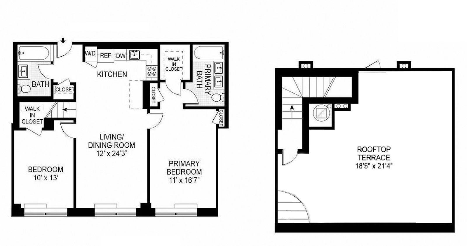 Floorplan for 505 West 47th Street, PH2S
