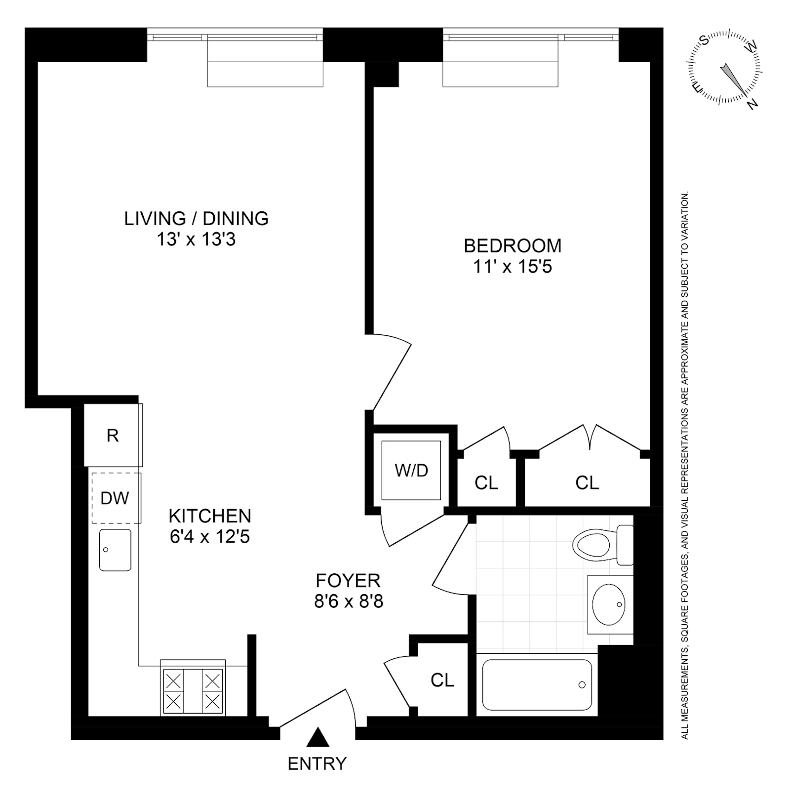 Floorplan for 25-21 43rd Ave, 207