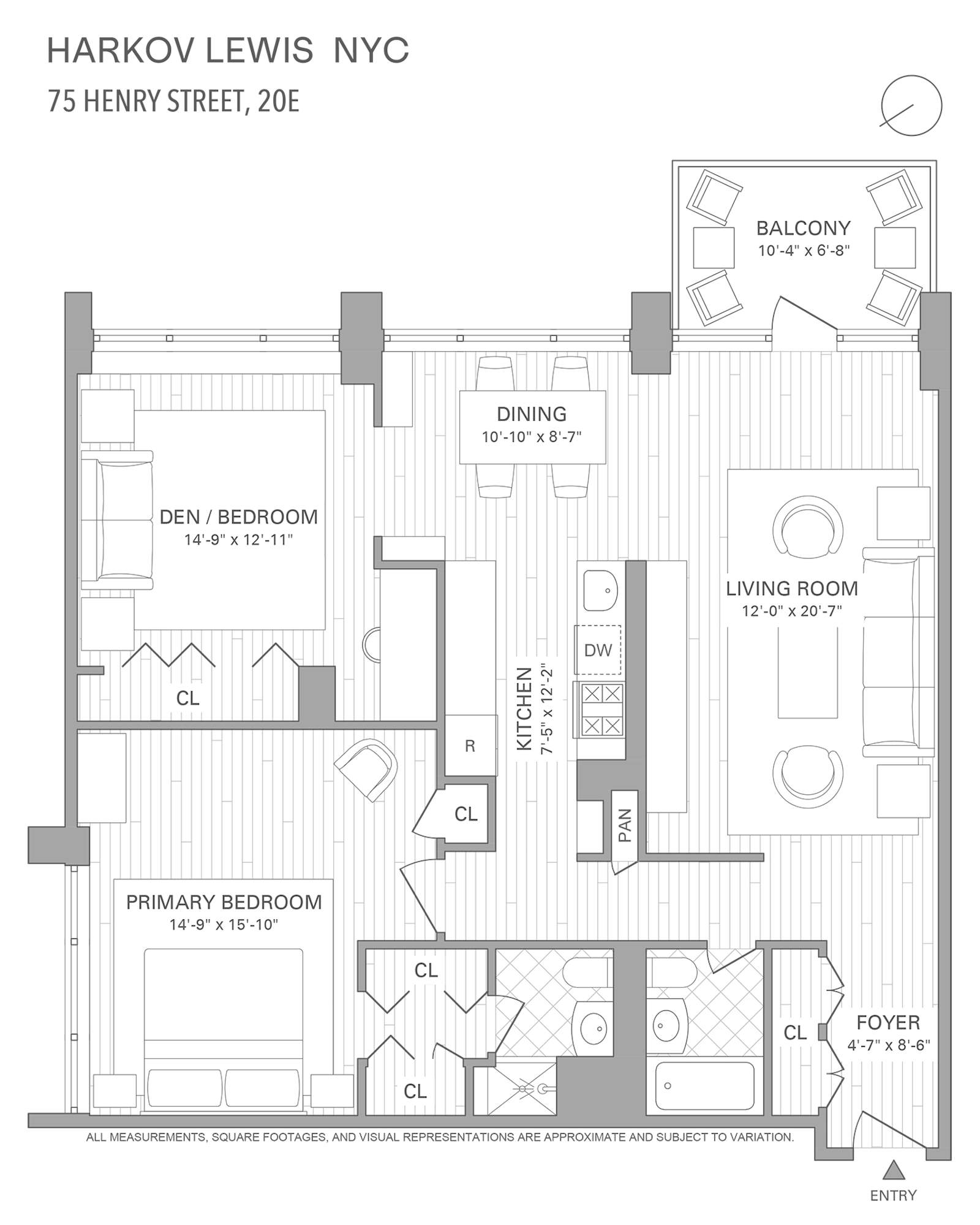 Floorplan for 75 Henry Street, 20E