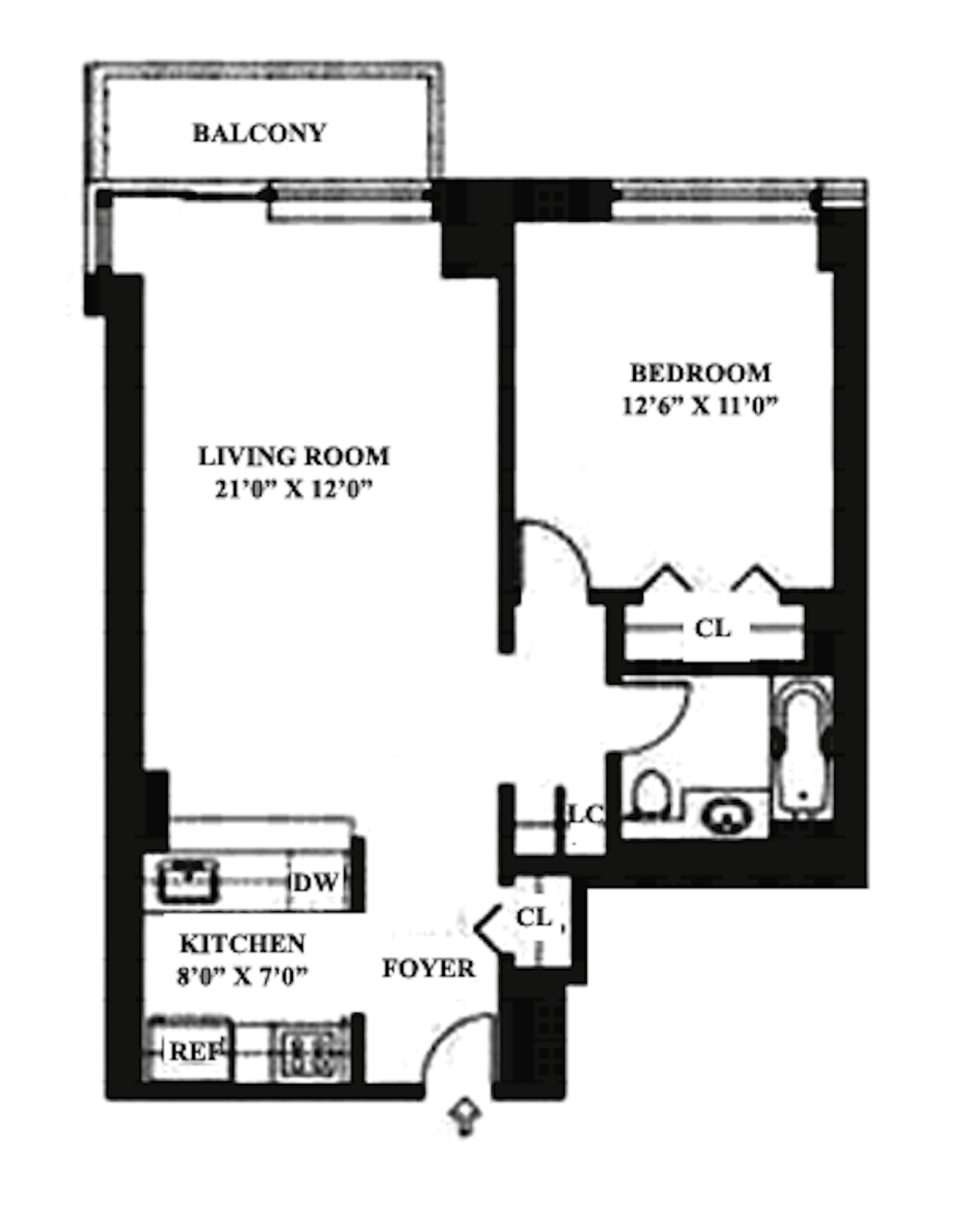 Floorplan for 22 West 15th Street, 15E