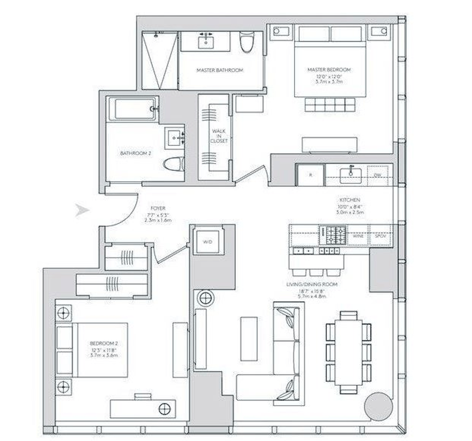 Floorplan for 252 South Street, 7H