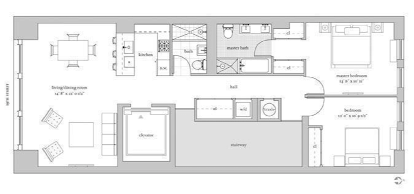 Floorplan for 27 West 19th Street, 7