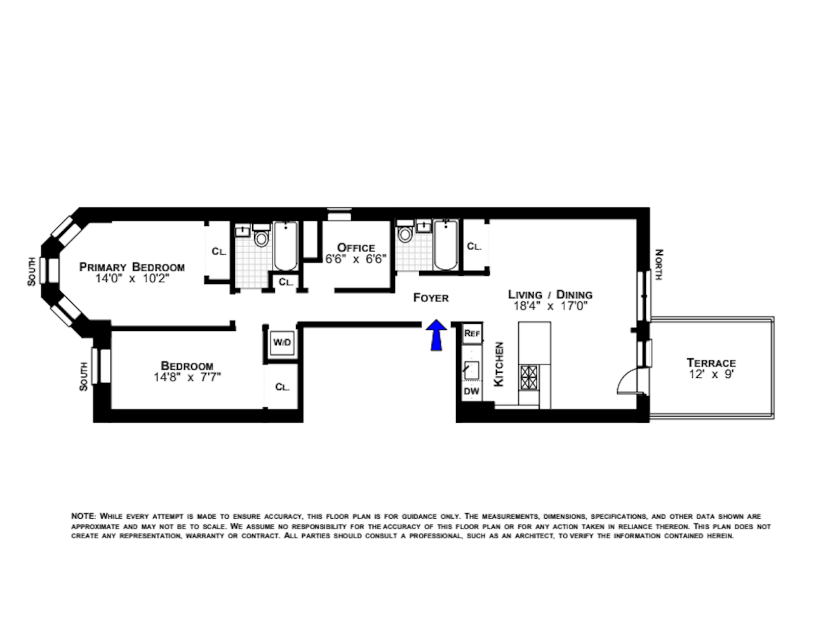 Floorplan for 275 West 73rd Street, 3