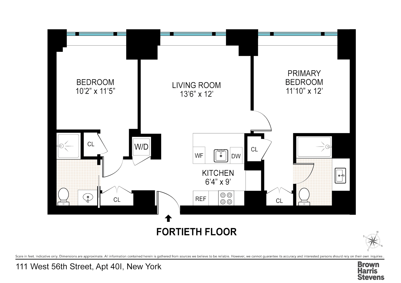 Floorplan for 111 West 56th Street, 40I