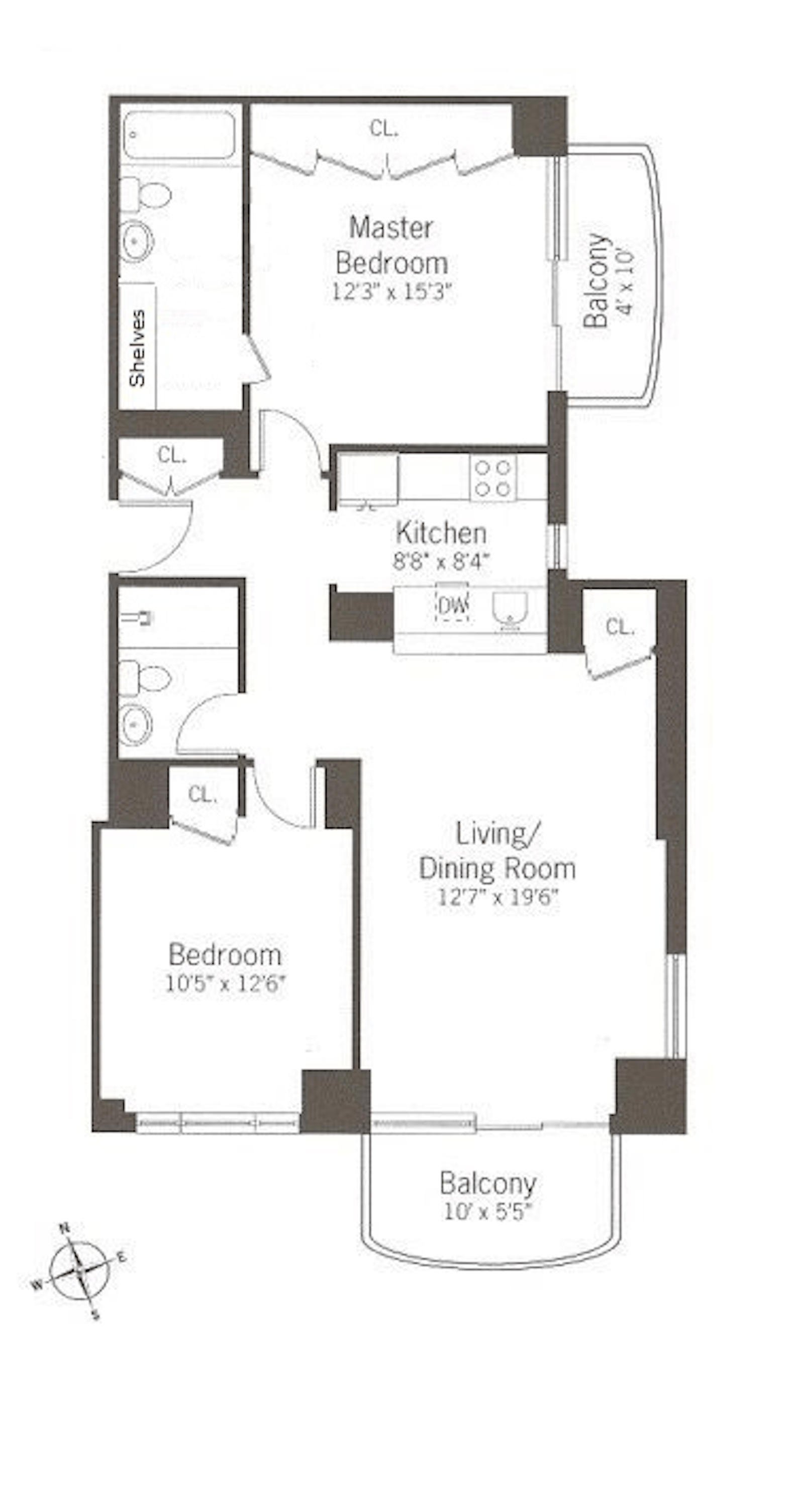 Floorplan for 157 East 32nd Street, 20B