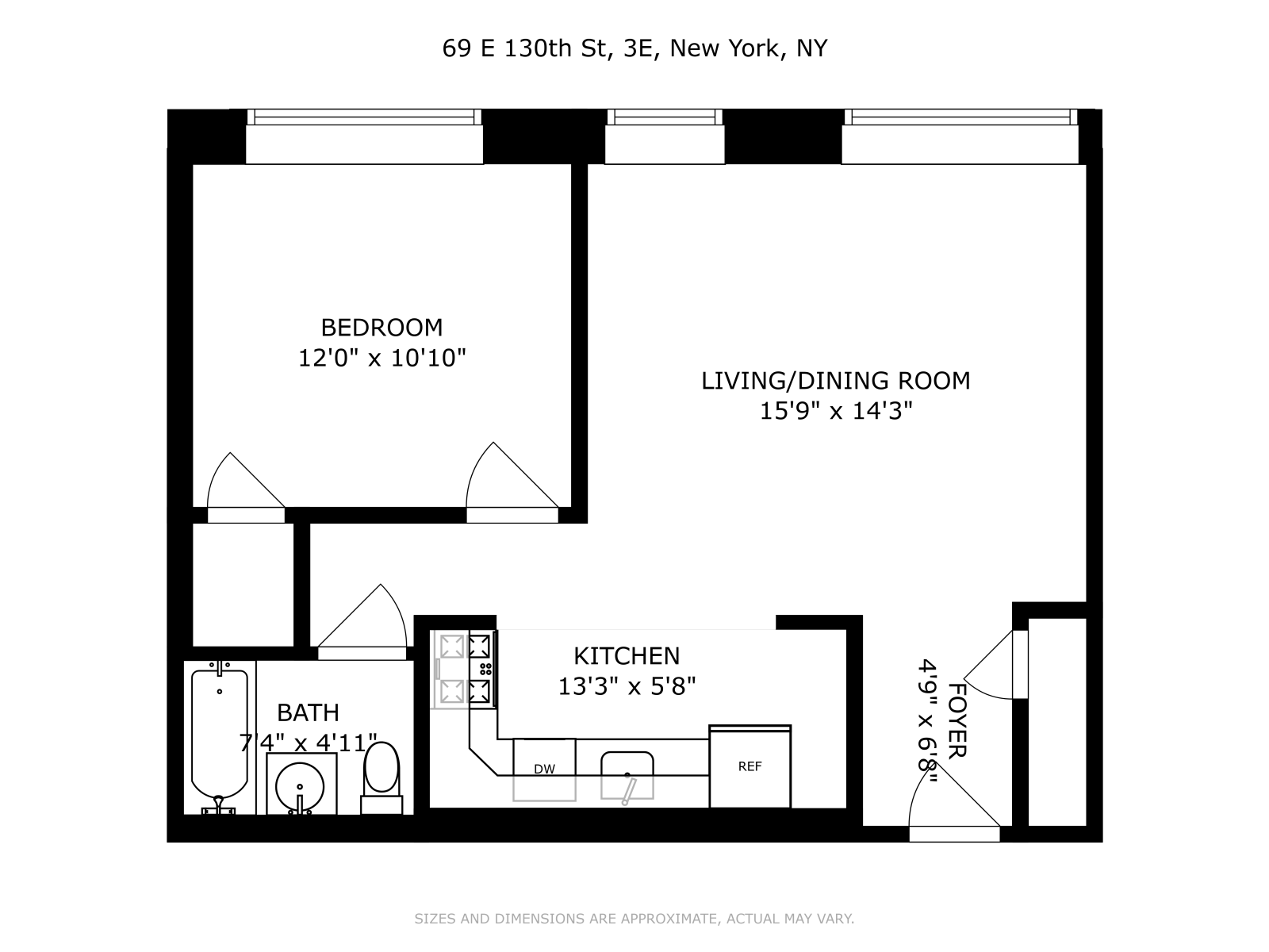 Floorplan for 69 East 130th Street