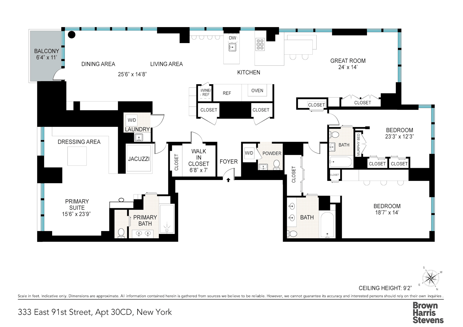 Floorplan for 333 East 91st Street, 30C