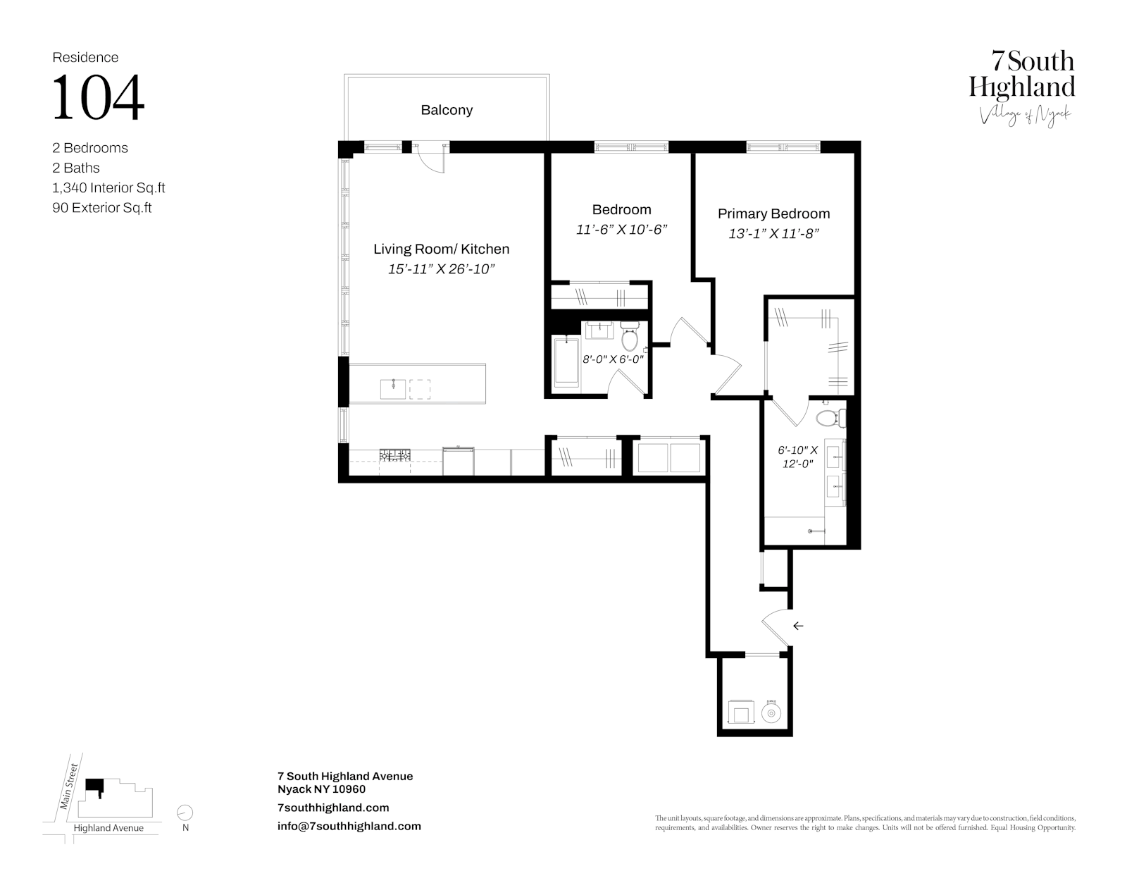 Floorplan for 7 South Highland Avenue, 104