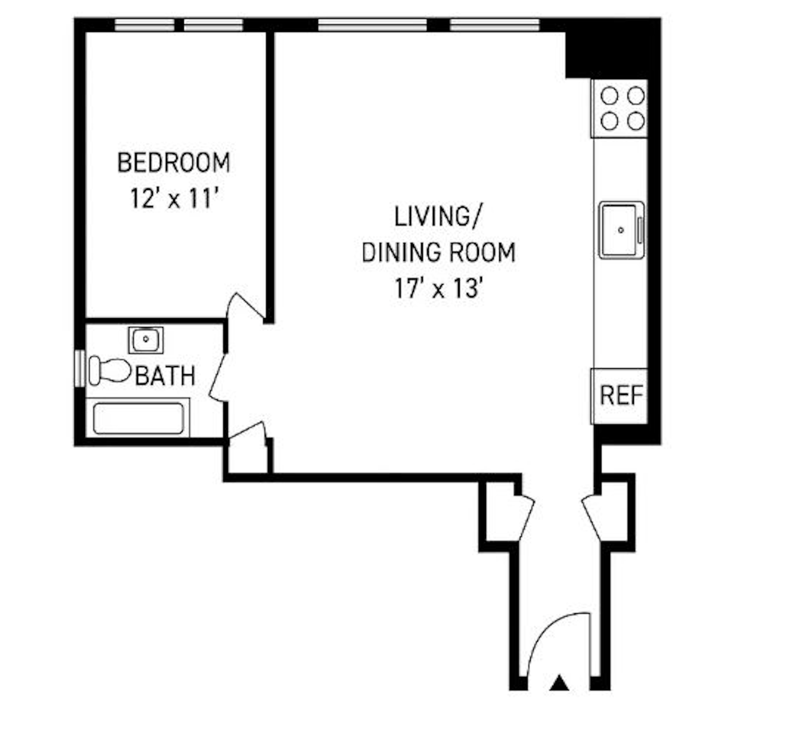Floorplan for 825 Walton Avenue, 5H