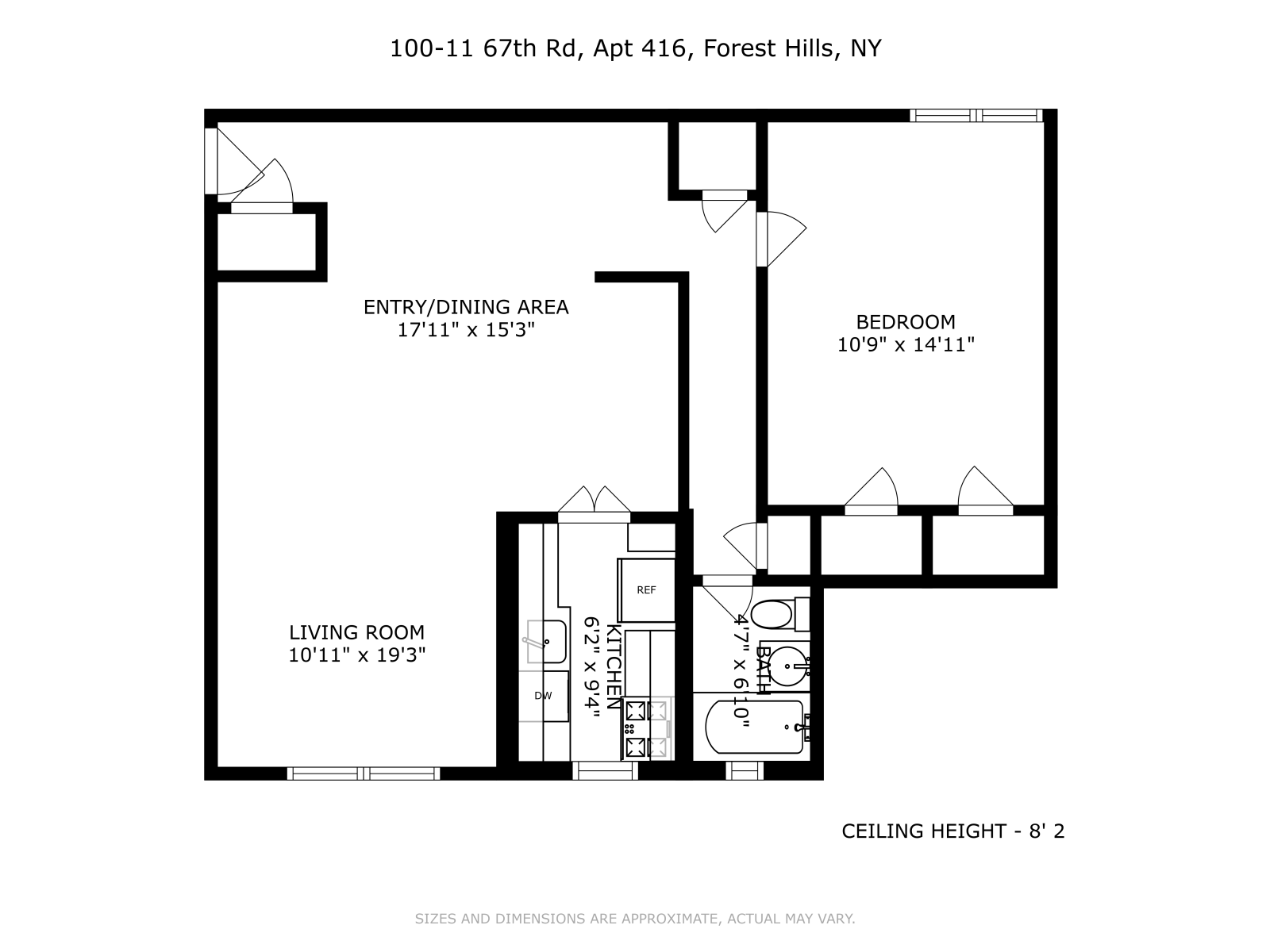 Floorplan for 100 -11 67th Rd, 416