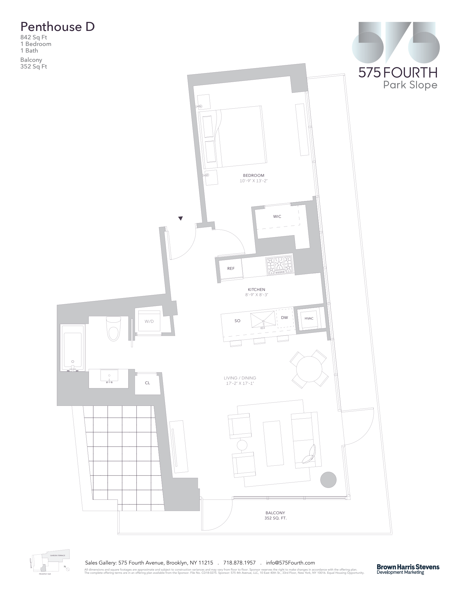 Floorplan for 575 Fourth Avenue, PHD